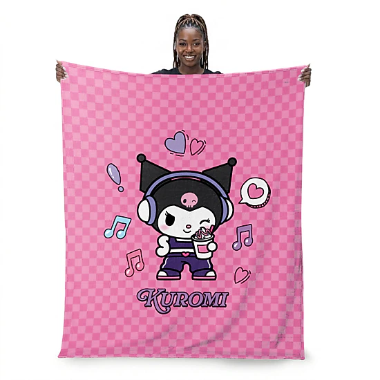 Sweet Home Collection Kids Pop Kuromi Micro Raschel Throw Blanket 46"x60"