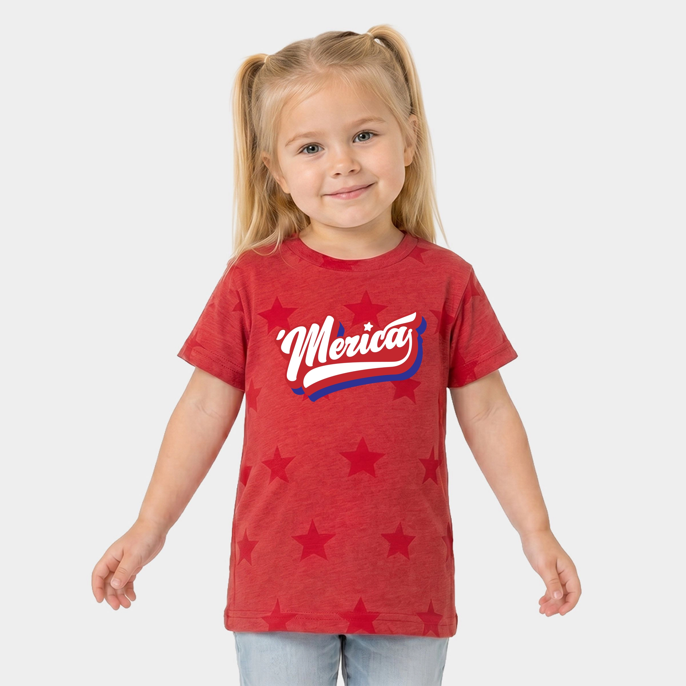 The Juniper Shop - 'Merica Retro Toddler Short Sleeve Star Tee