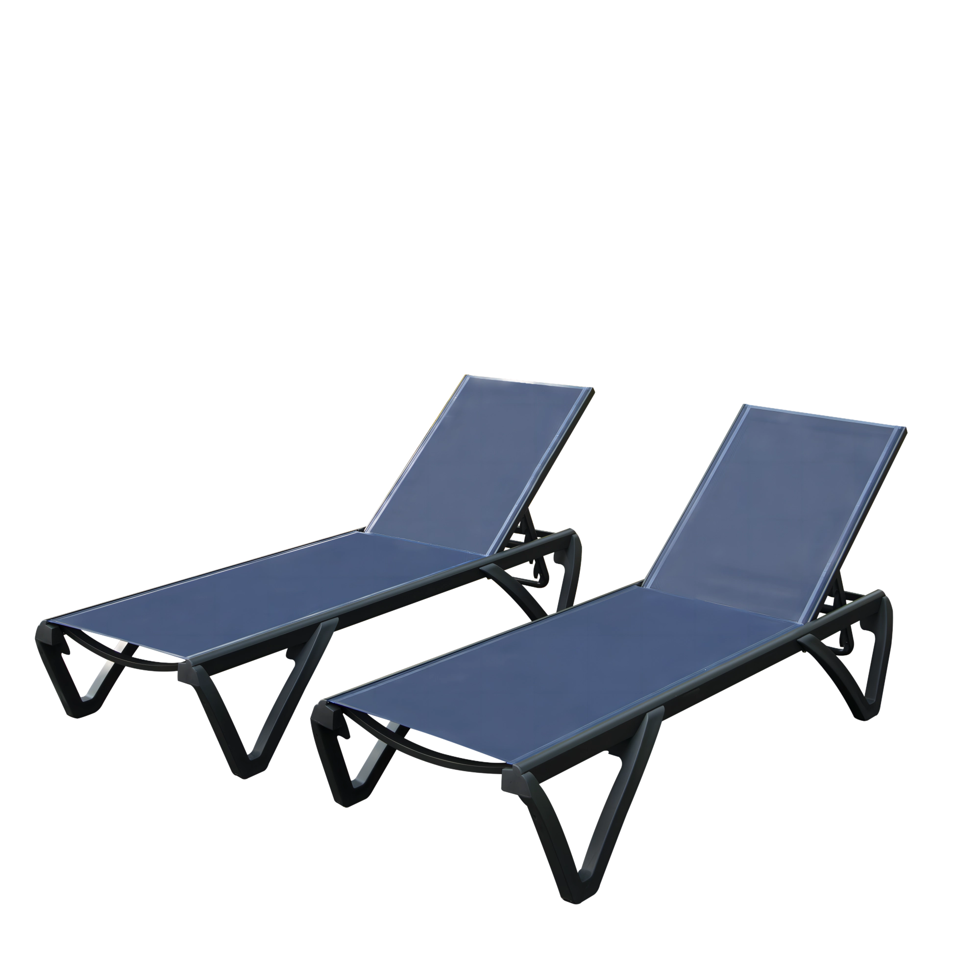 WOW PIONEER Aluminum Frame Patio Lounge Set of 2
