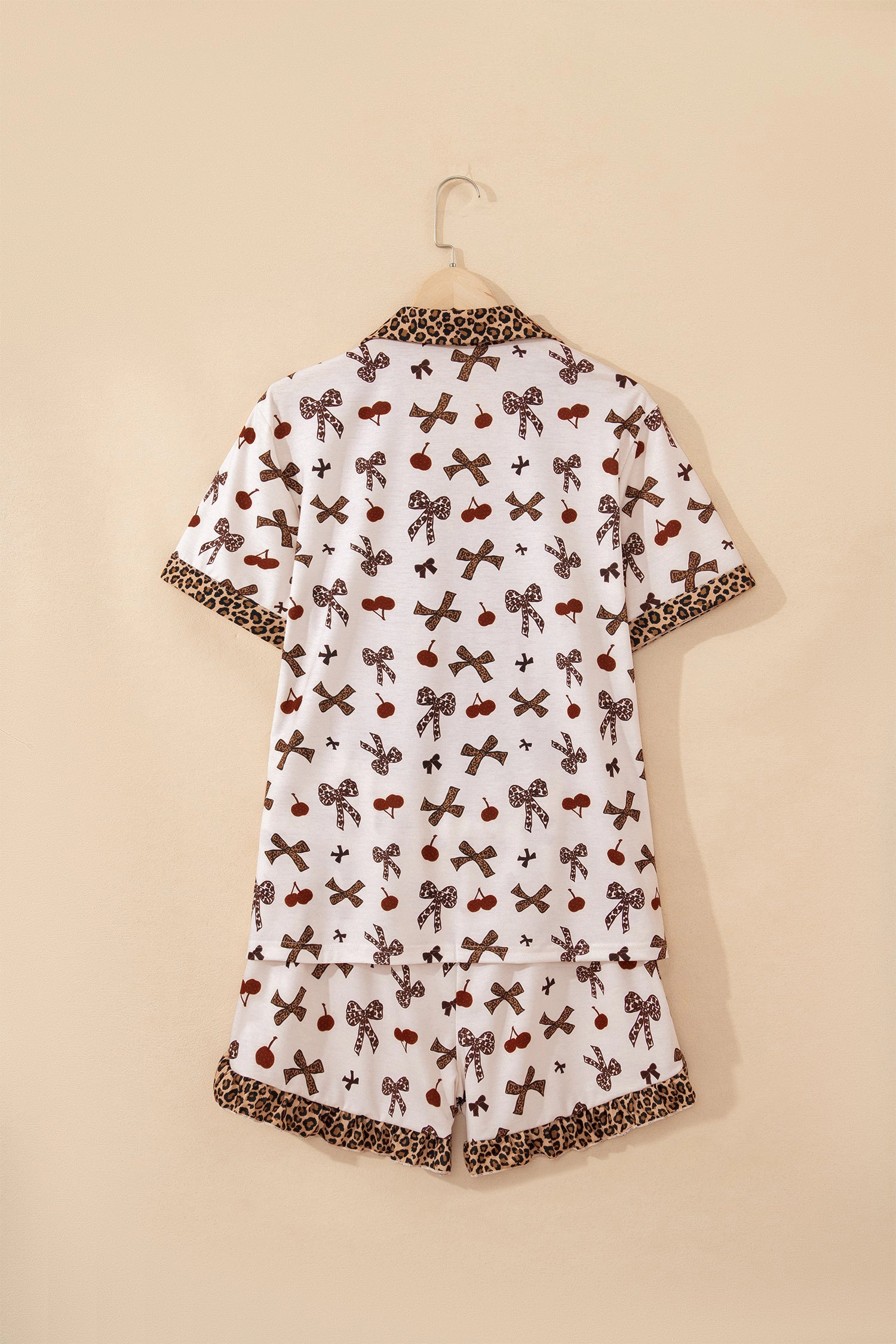Threaded Pear Womens Della Patchwork Lounge Set - 2-Piece Short Pajama