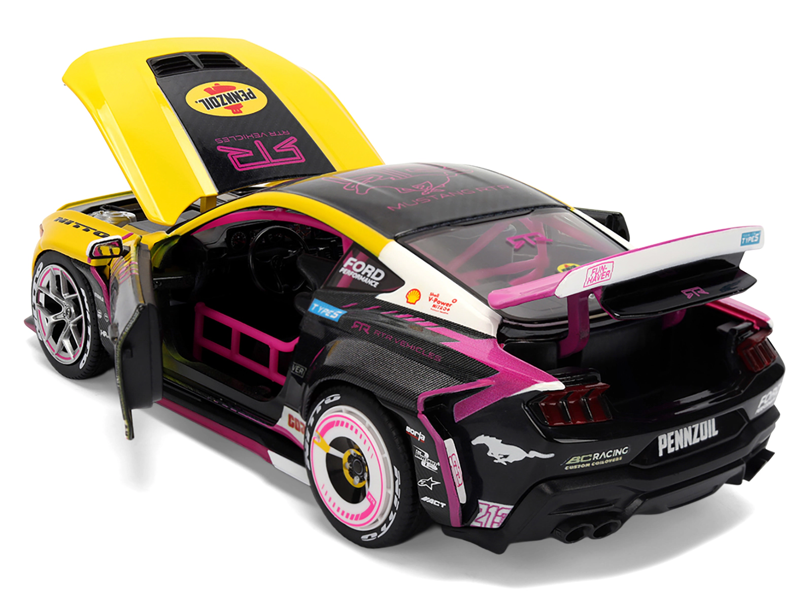 Jada Collectible Ford Mustang Rtr #213 Ben Hobson "Pennzoil" "Formula Drift Pro Championship" (2025) With Lights