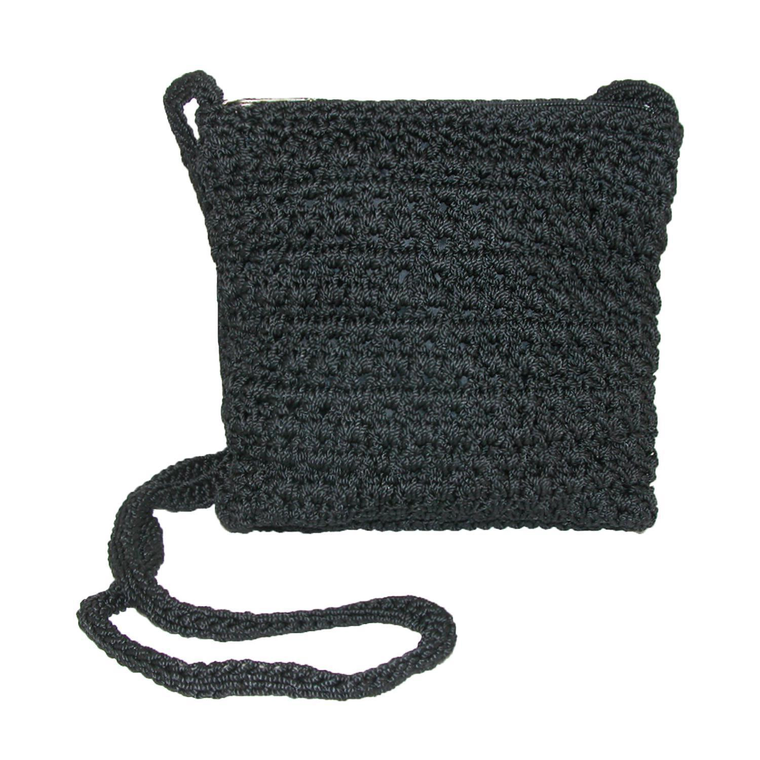 CTM® Women's Crochet Crossbody Handbag Boho Casual Shoulder Bag