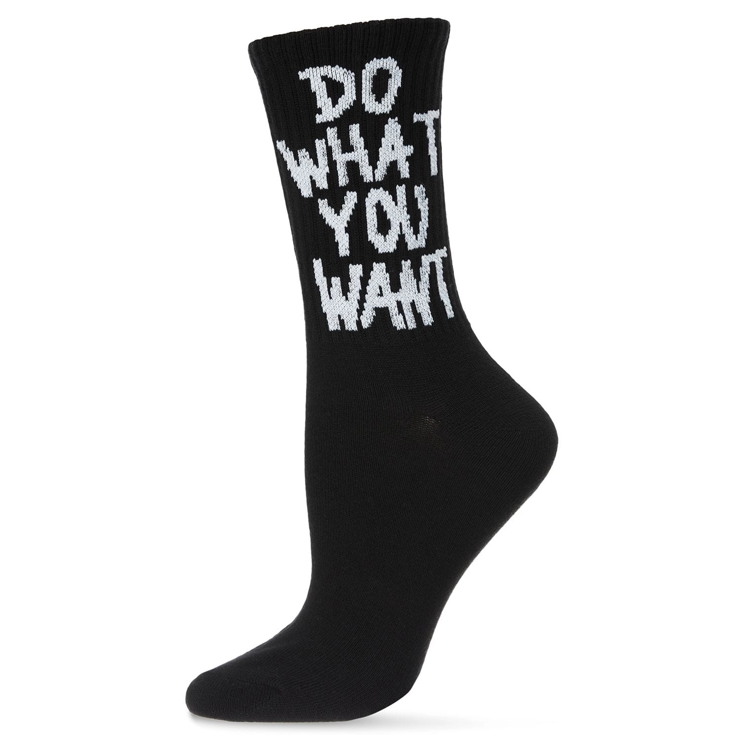 MeMoi Women's Do What You Want Cotton Blend Crew Socks