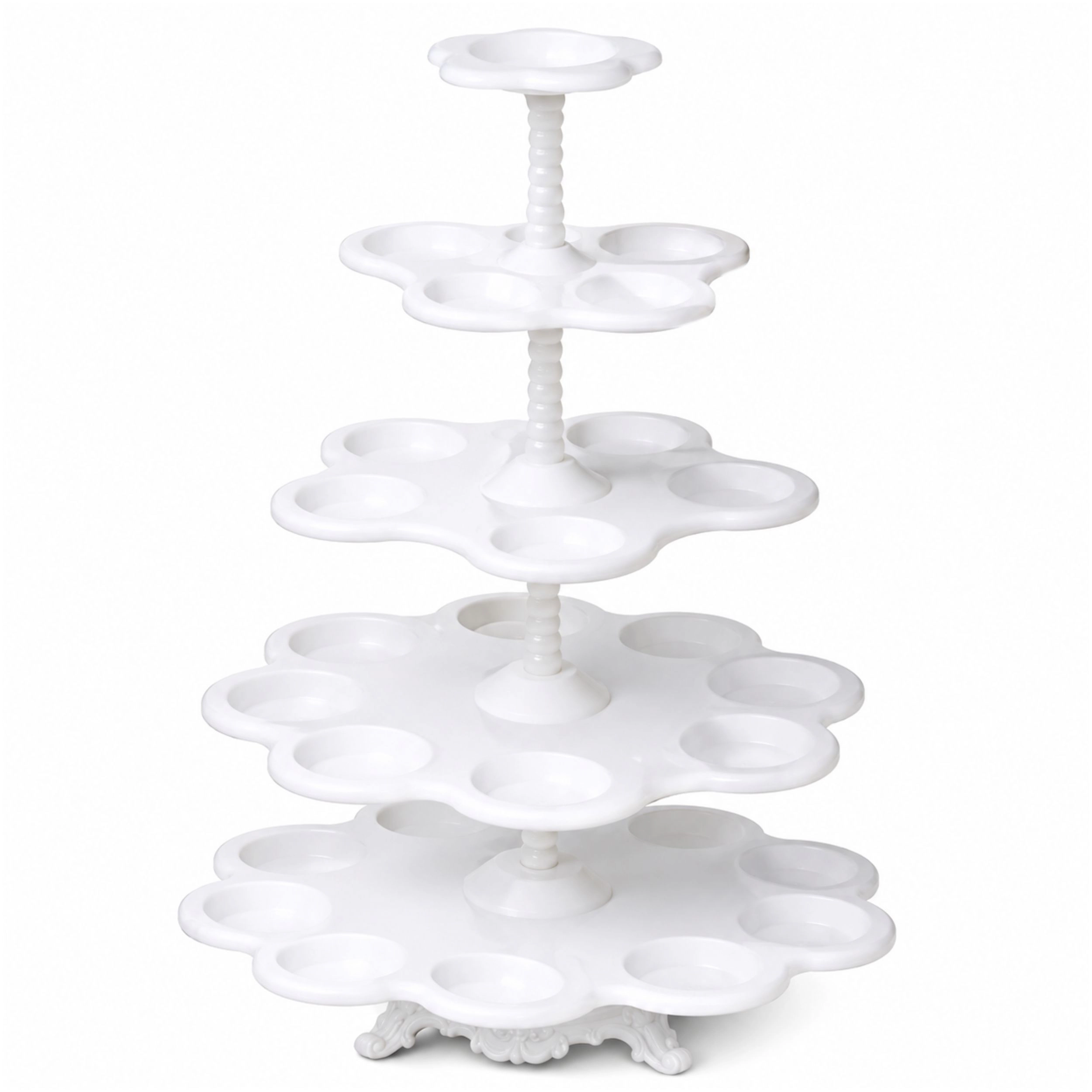 Home Collection 18-Inch 5-Tier Scalloped Cupcake Dessert Stand