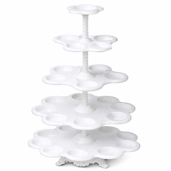 Home Collection 18-Inch 5-Tier Scalloped Cupcake Dessert Stand