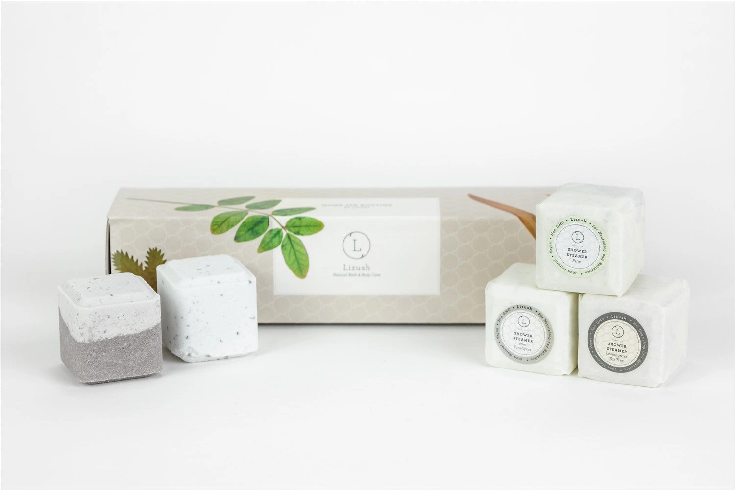 Lizush Earthy Shower Steamer Gift Set - 5 Aromatic Steamers-UNISEX