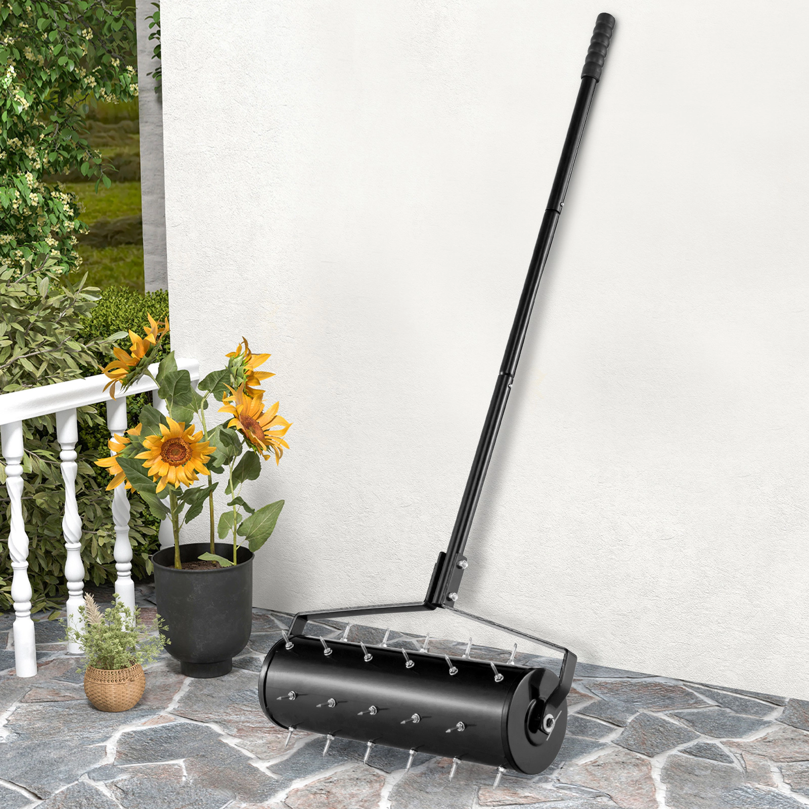 LJG 18/21 Inch Manual Lawn Aerator with Detachable Handle-21 Inches
