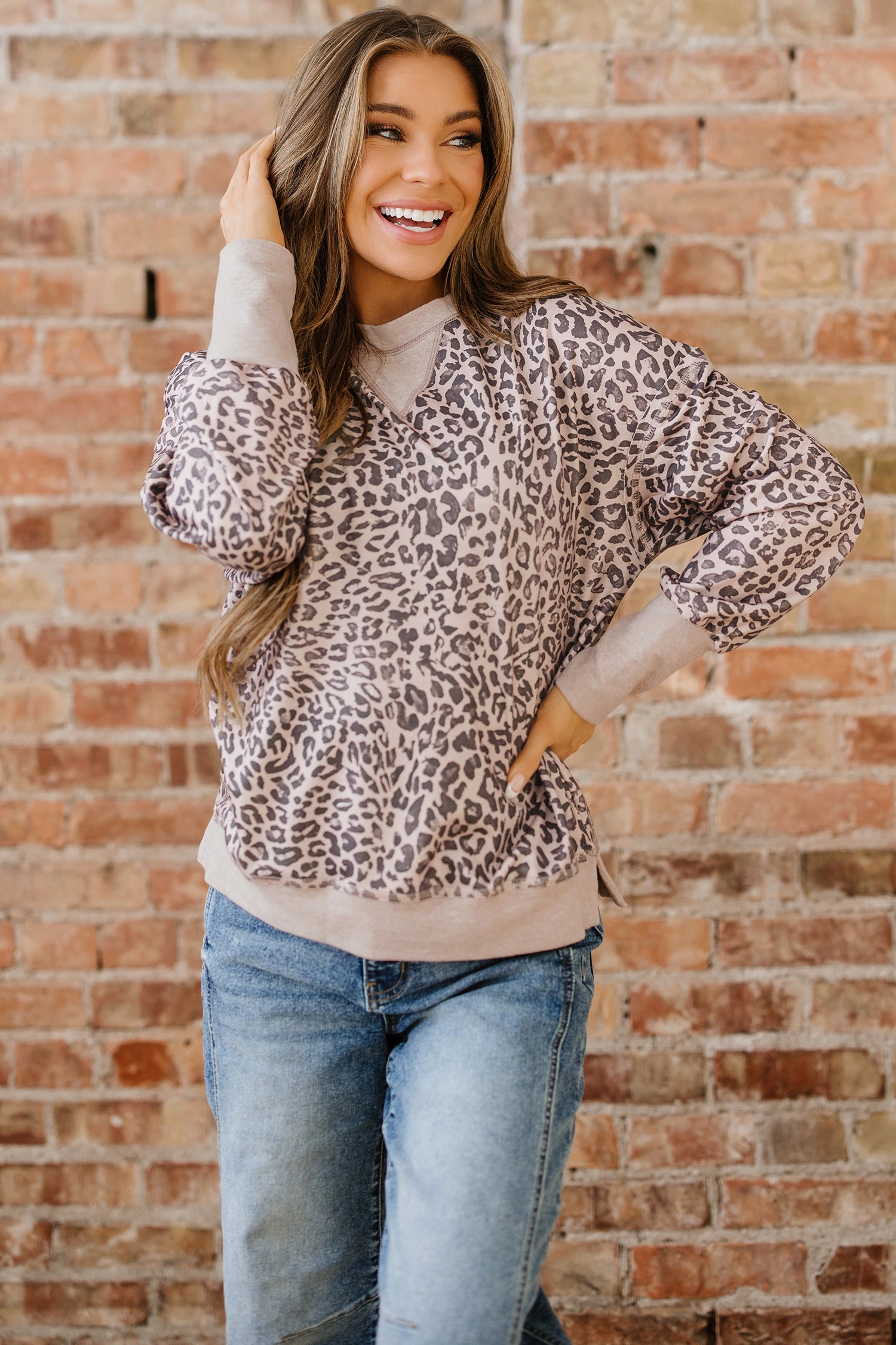 Threaded Pear Women's Mila Print Patchwork Sweatshirt
