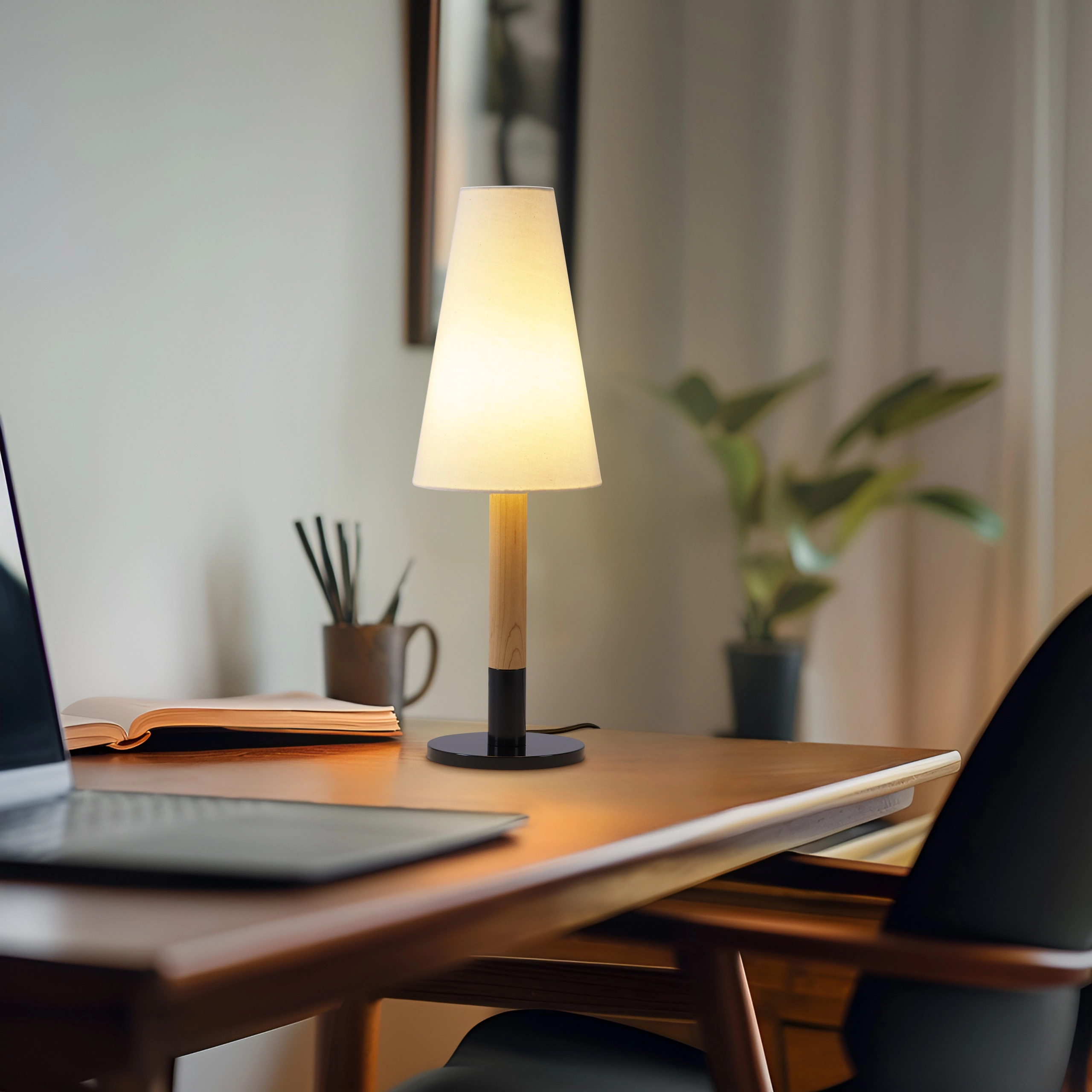 Brightech Arthur Wood LED Desk Lamp