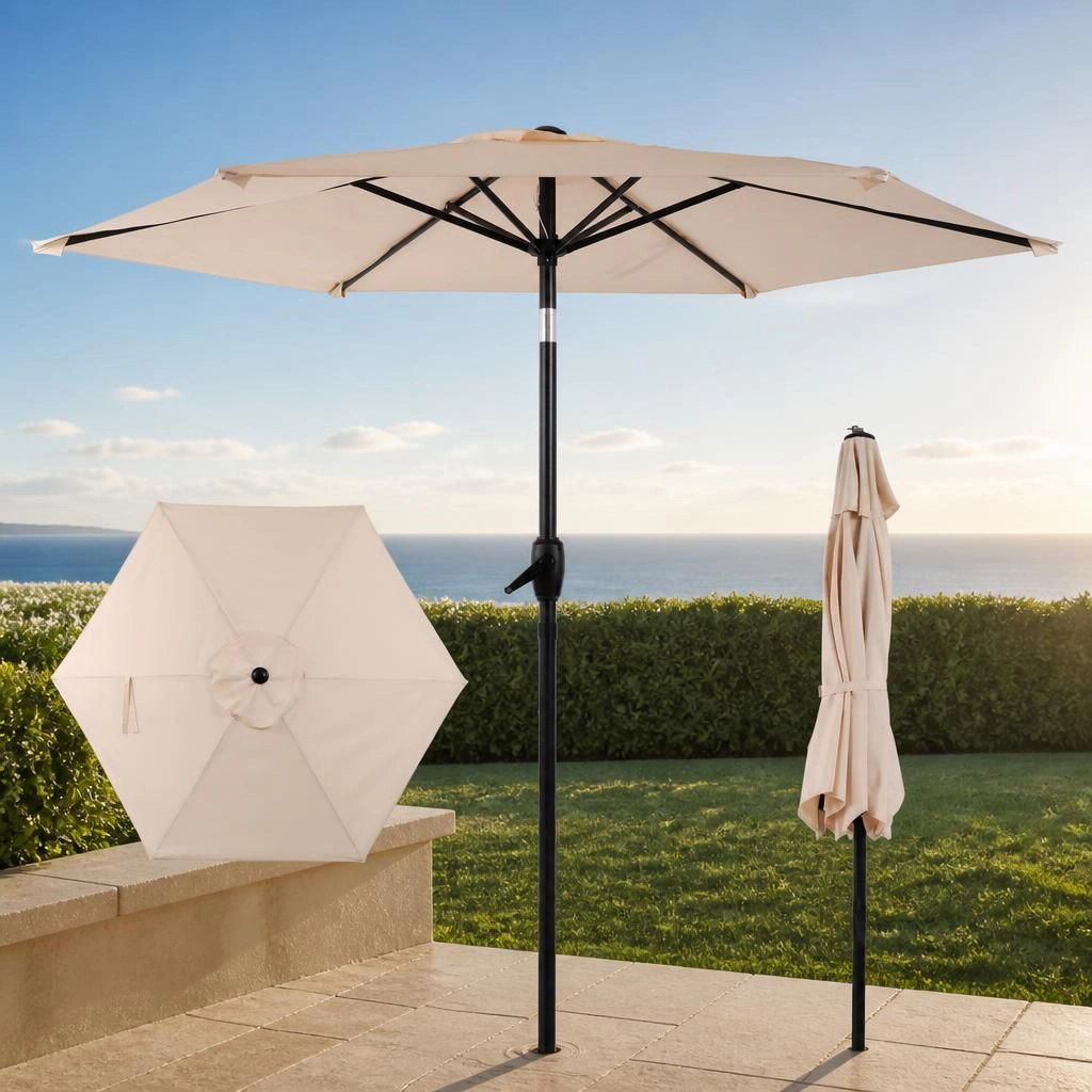 WOW PIONEER 96.5 Inch Round Patio Umbrella