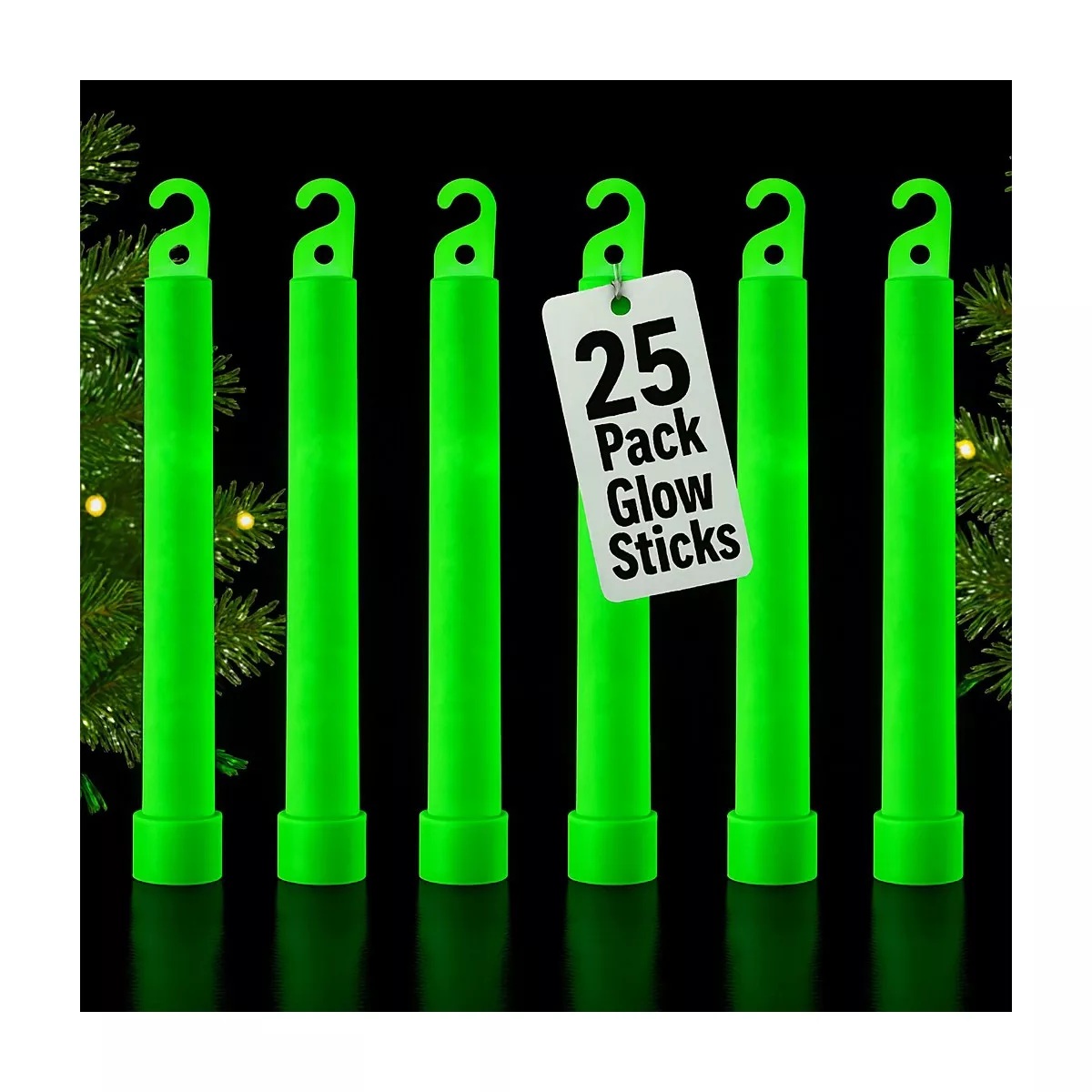 Sperric Glow Sticks, 6" Glow in the Dark Gift Toys & Party Favors, 12Hr Use Light Stick Toy for Emergency Use, 25Pcs