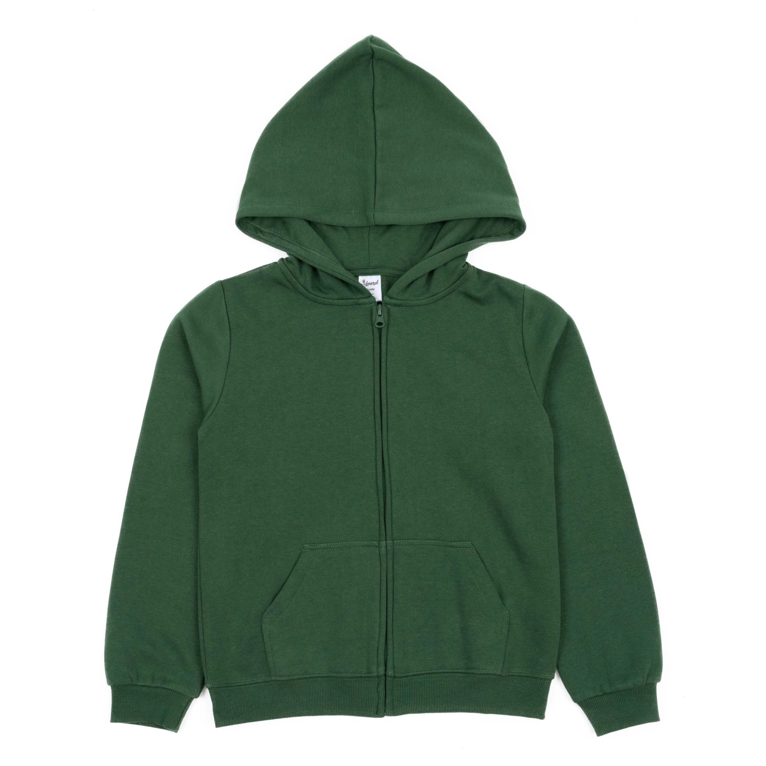 Leveret Toddler/Kid Basics Boho Solid Full Zip Hoodie Sweatshirt