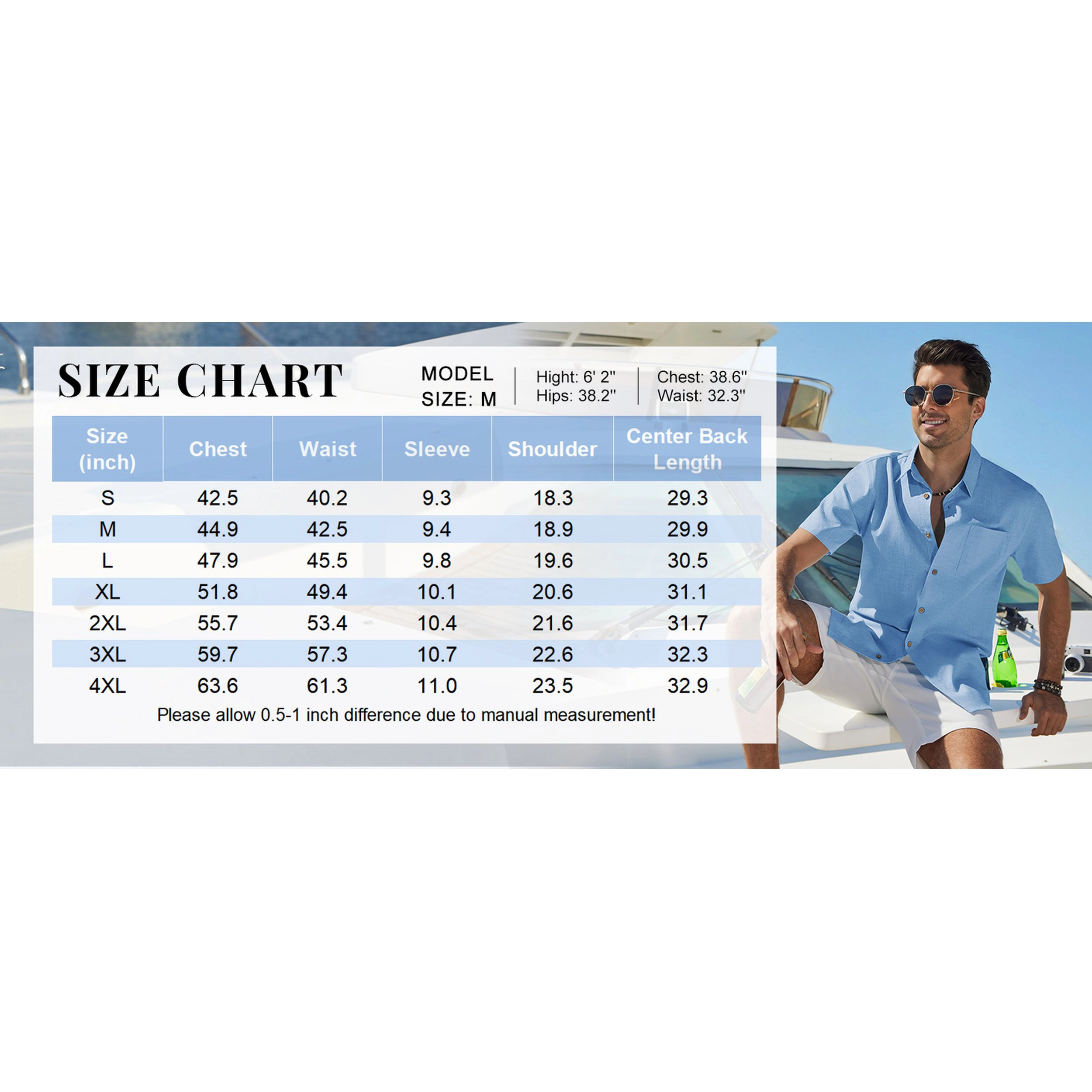 COOFANDY Men's Regular Fit Short Sleeve Camp Shirt