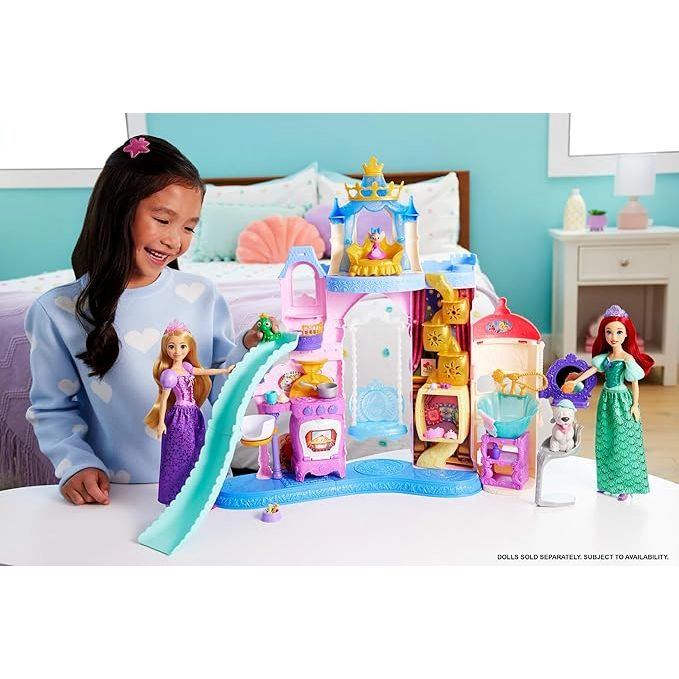 Mattel Disney Princess Pet Palace Castle Playset, 2-Foot Tall