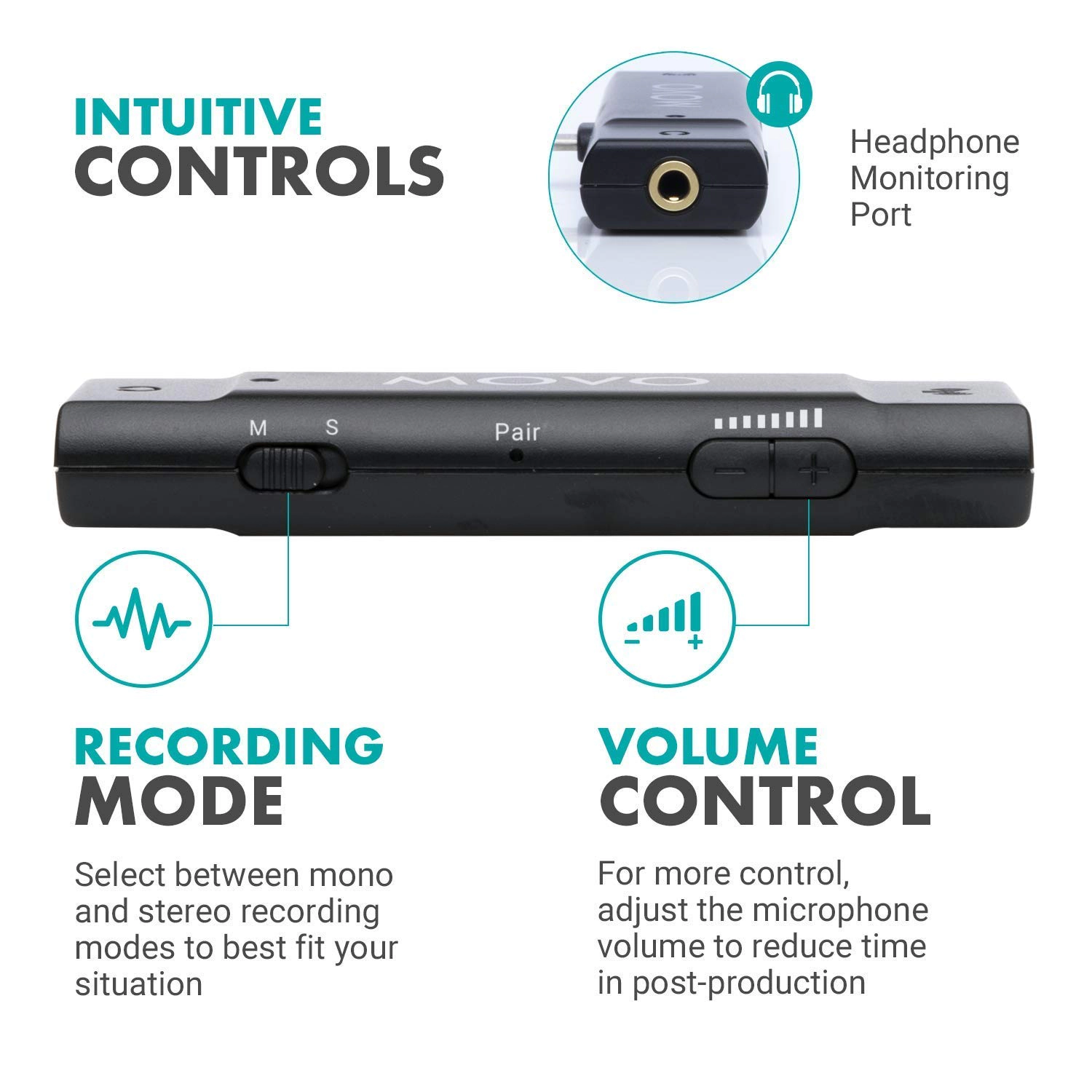 Movo EDGE-DI-DUO Dual Wireless Lavalier Microphone System for iPhone iPad (Lightning)