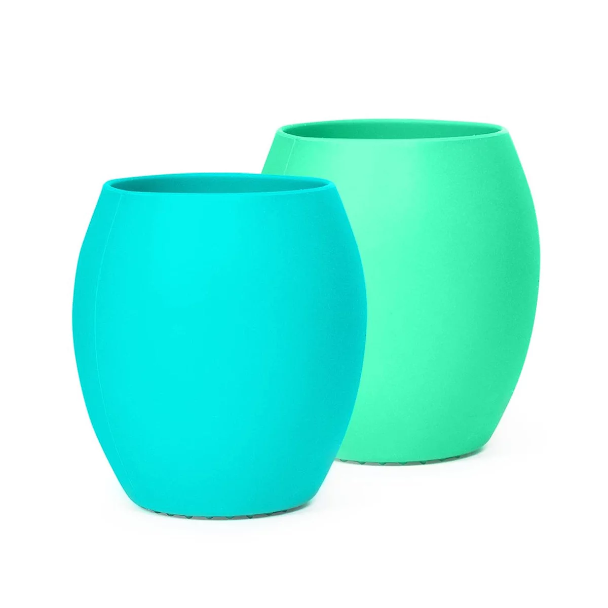 Sperric Silicone Baby Cups for Infant’s First Stage Training 2Pk No Spill Sippy Toddlers Led Weaning, BPA Free