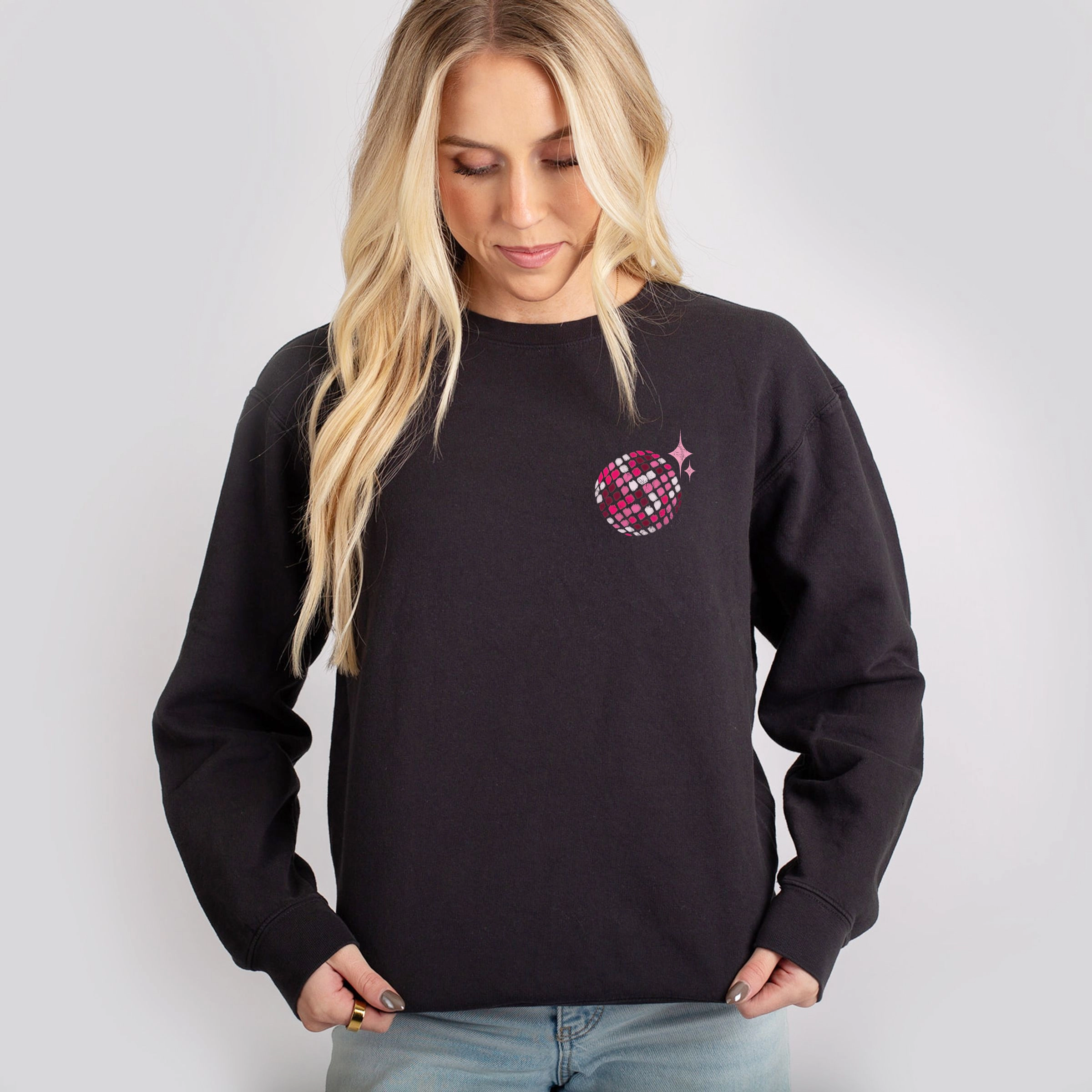 Simply Sage Market - Women's Lightweight Garment Dyed Sweatshirt Not My First Disco