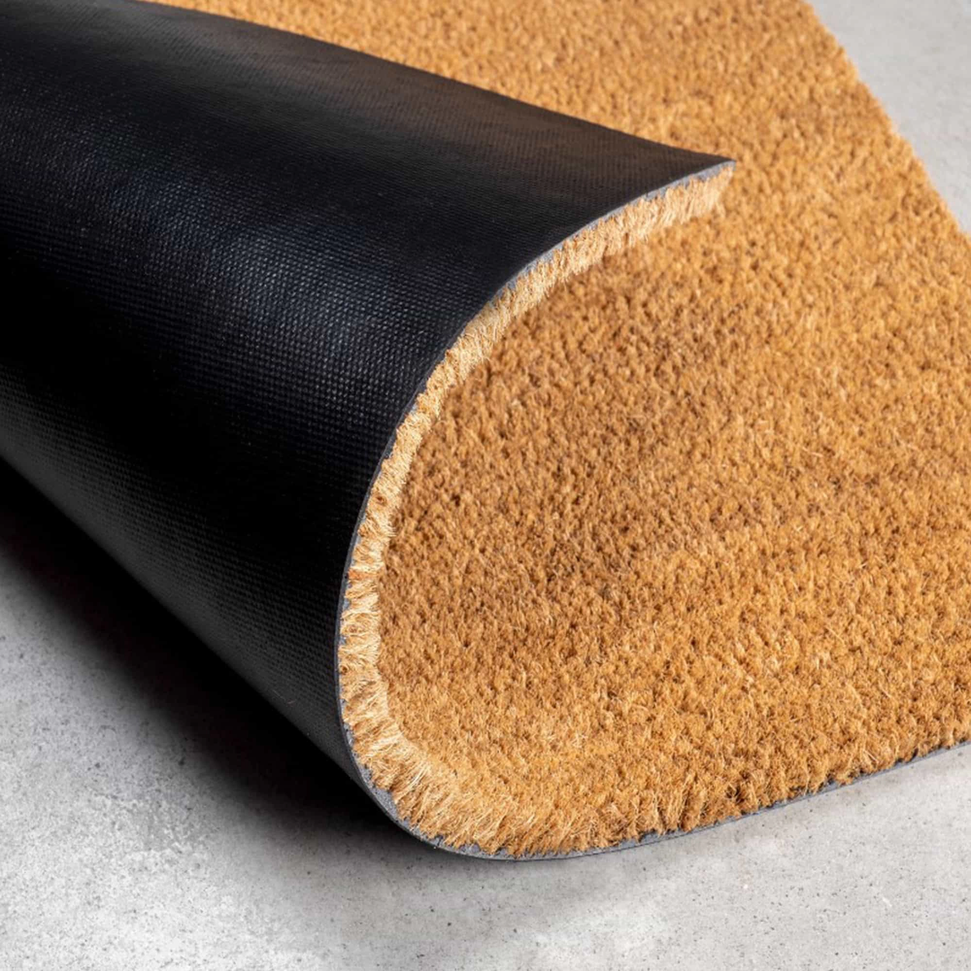 Evideco French Home Goods Natural Classic Coir Doormat 24 x 16 Inches