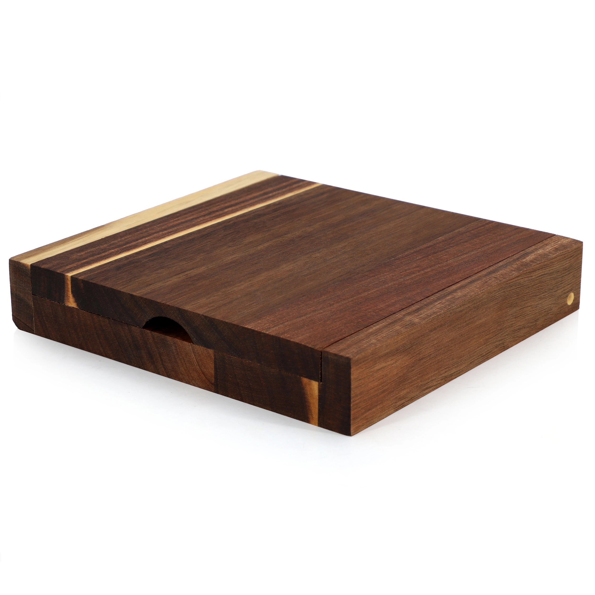 MegaChef Acacia Wood 5 Piece Square Cheese Board with Knife Set