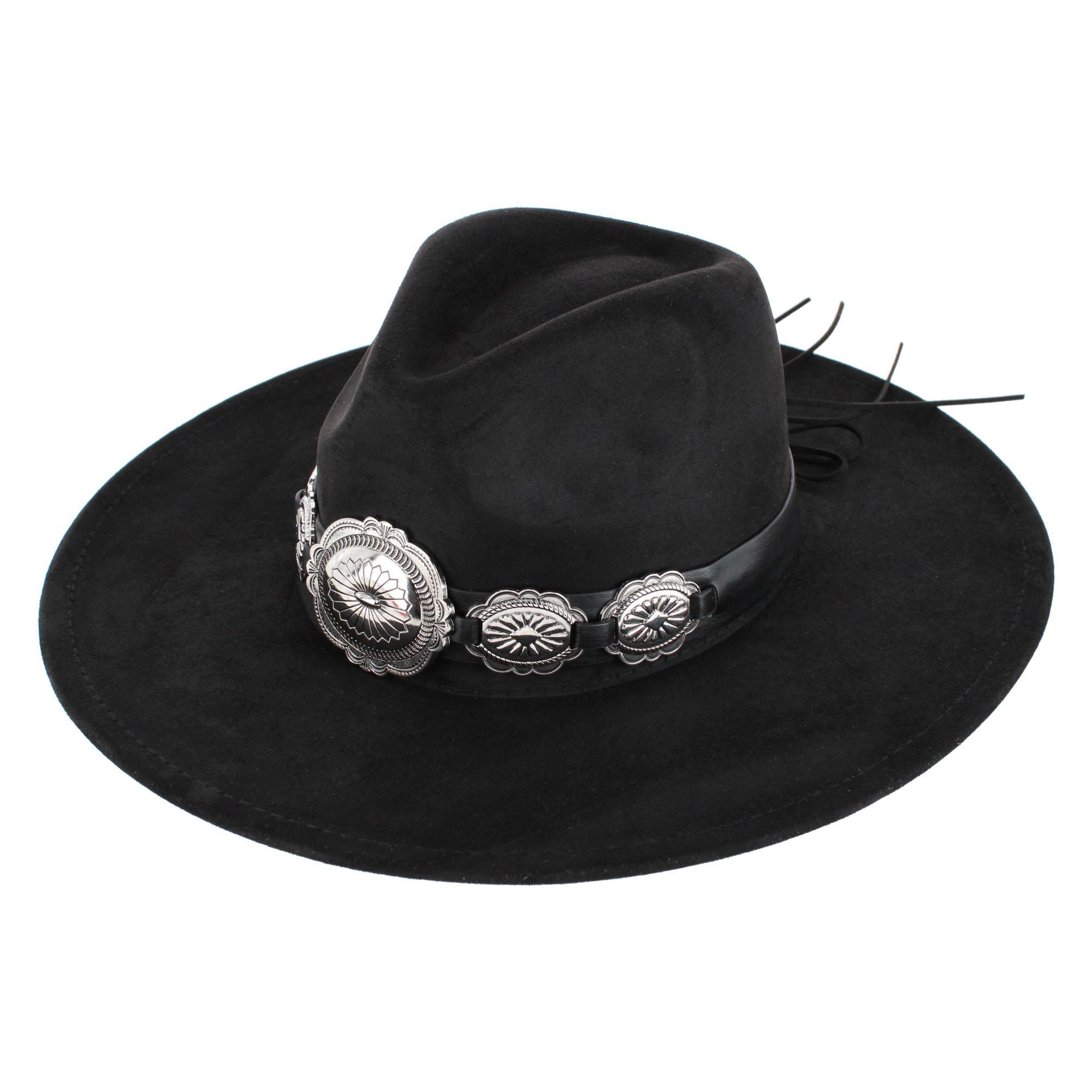 CTM Women's Large Concho Western Fedora