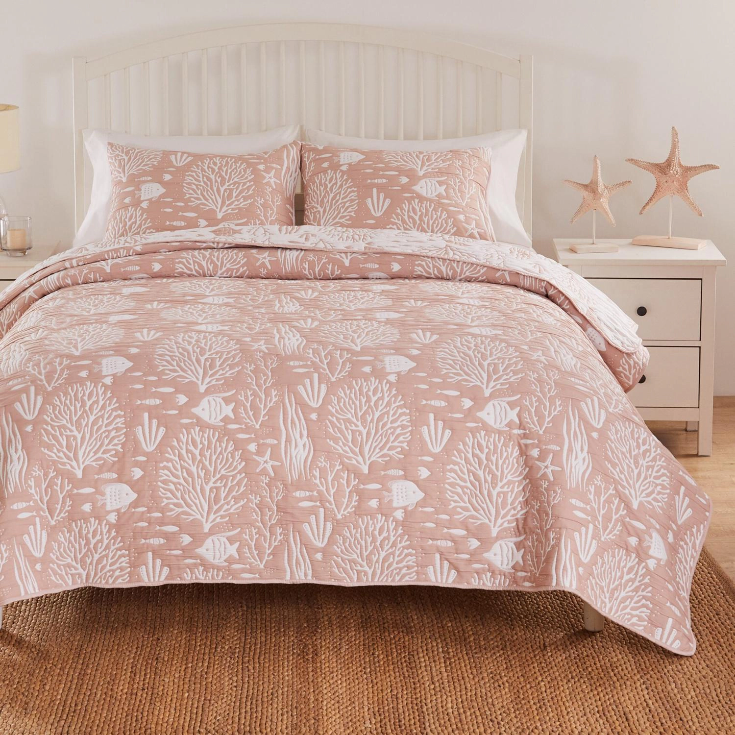 Greenland Home Fashions Marina High Quality Reversible 3 Piece Coverlet Set