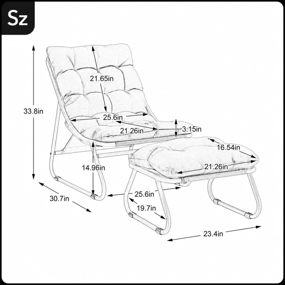 WOW PIONEER Steel Frame Patio Chair