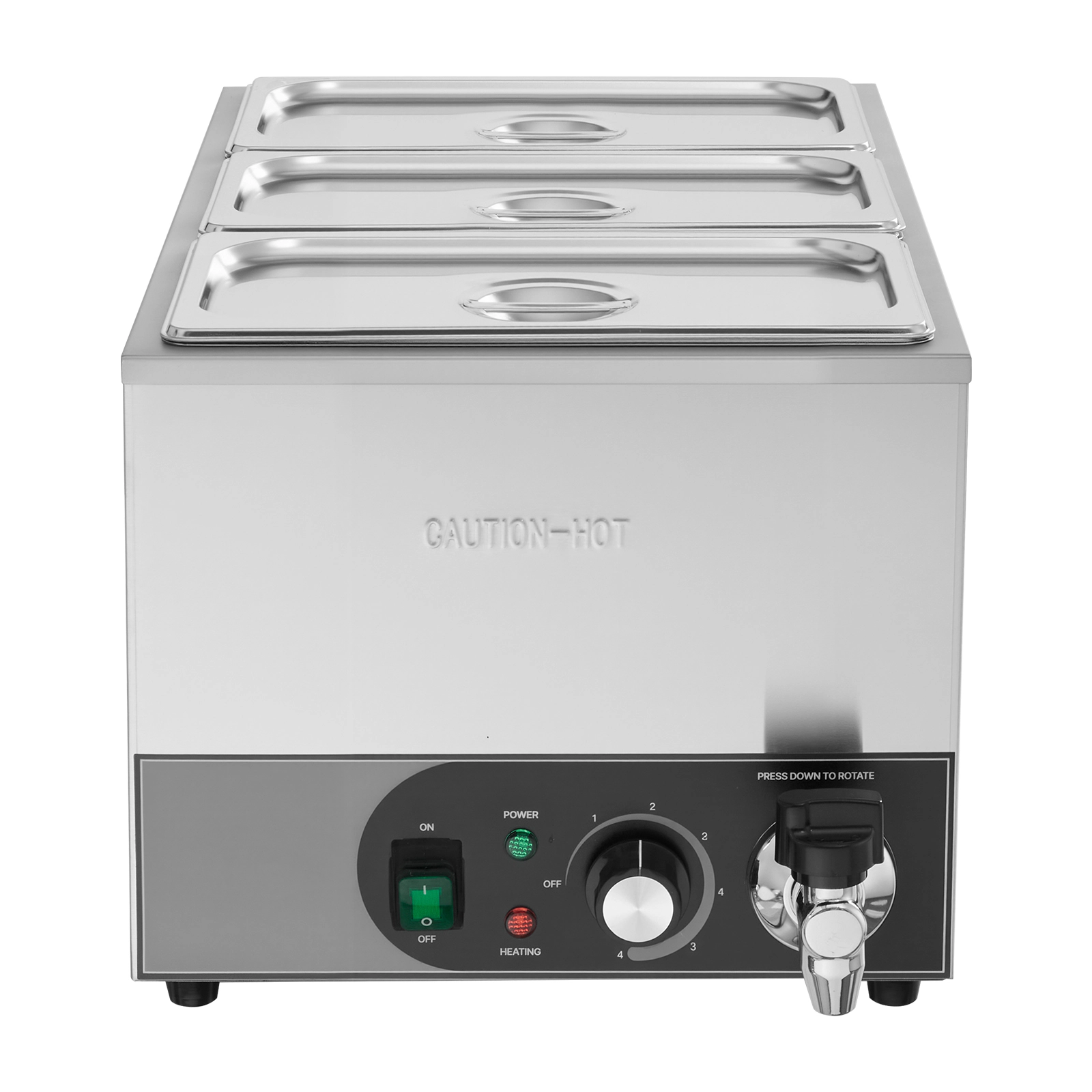HONGGE Commercial Food Warmer, Electric Stainless Steel Steam Food Warmer