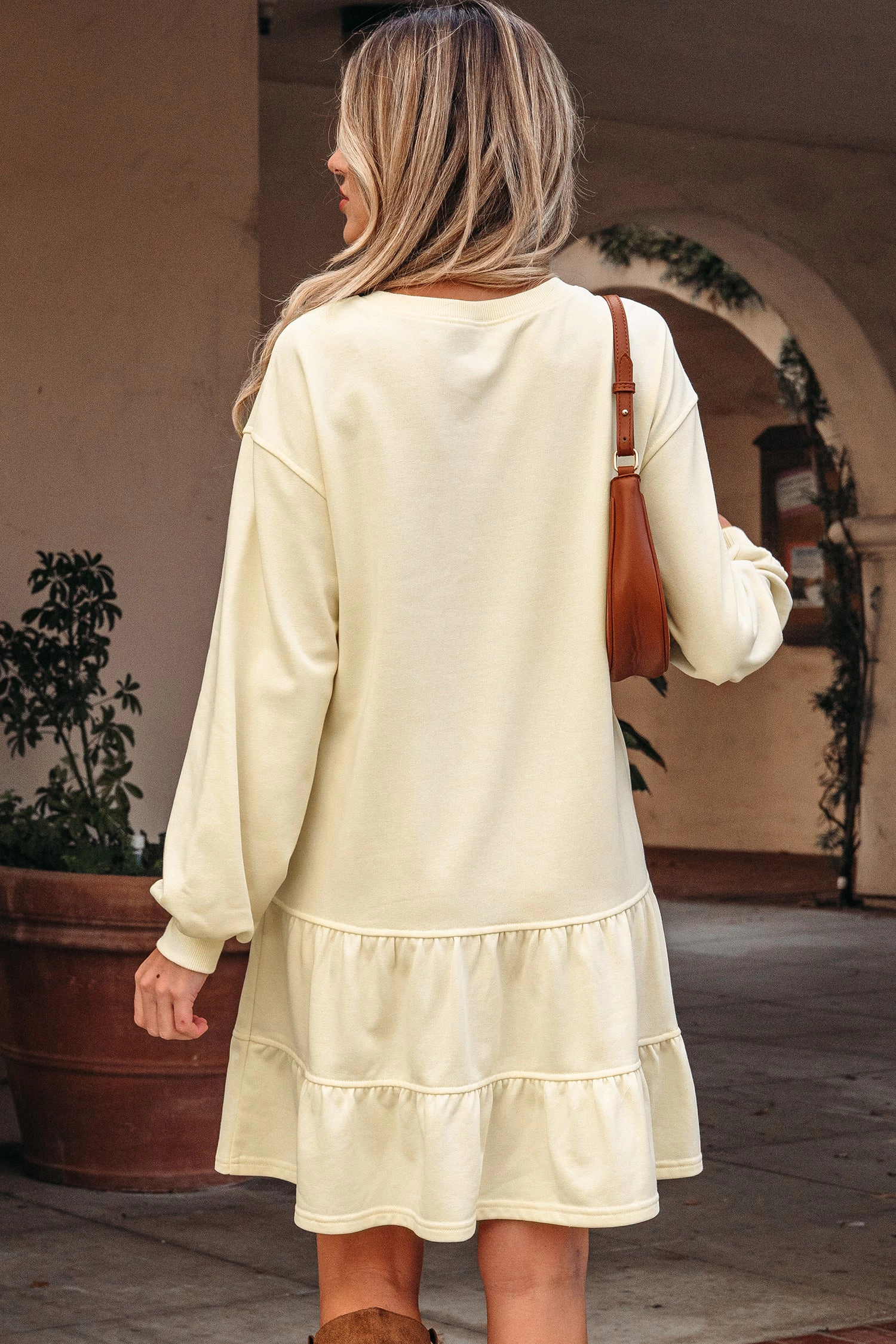 Threaded Pear Women's Ramona Sleeve Loose Mini Dress