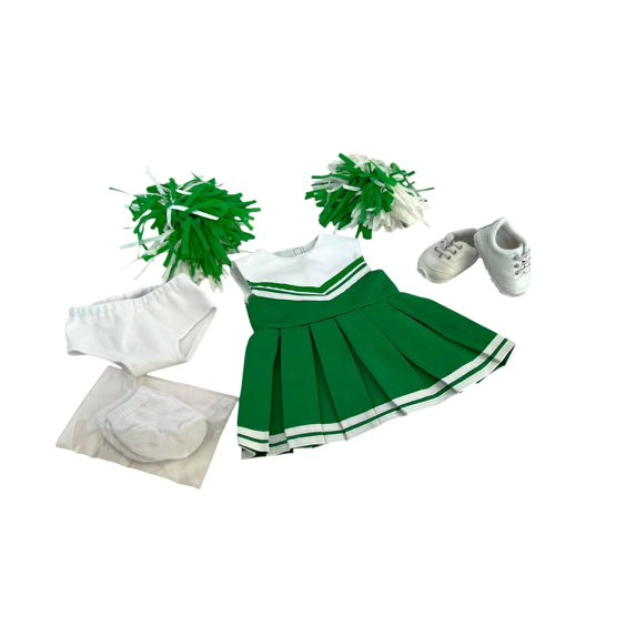 MBD® 18 Inch Doll Clothes- Green and White Cheerleader Outfit Fits 18 Inch Kennedy and Friends Dolls
