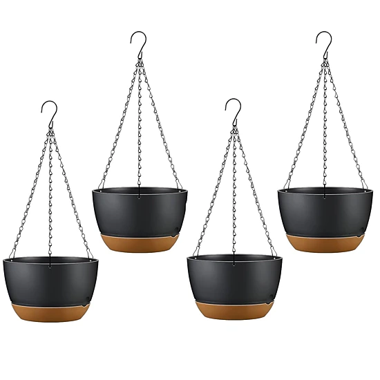 GBruno 4-Piece Self-Watering Hanging Planter Set
