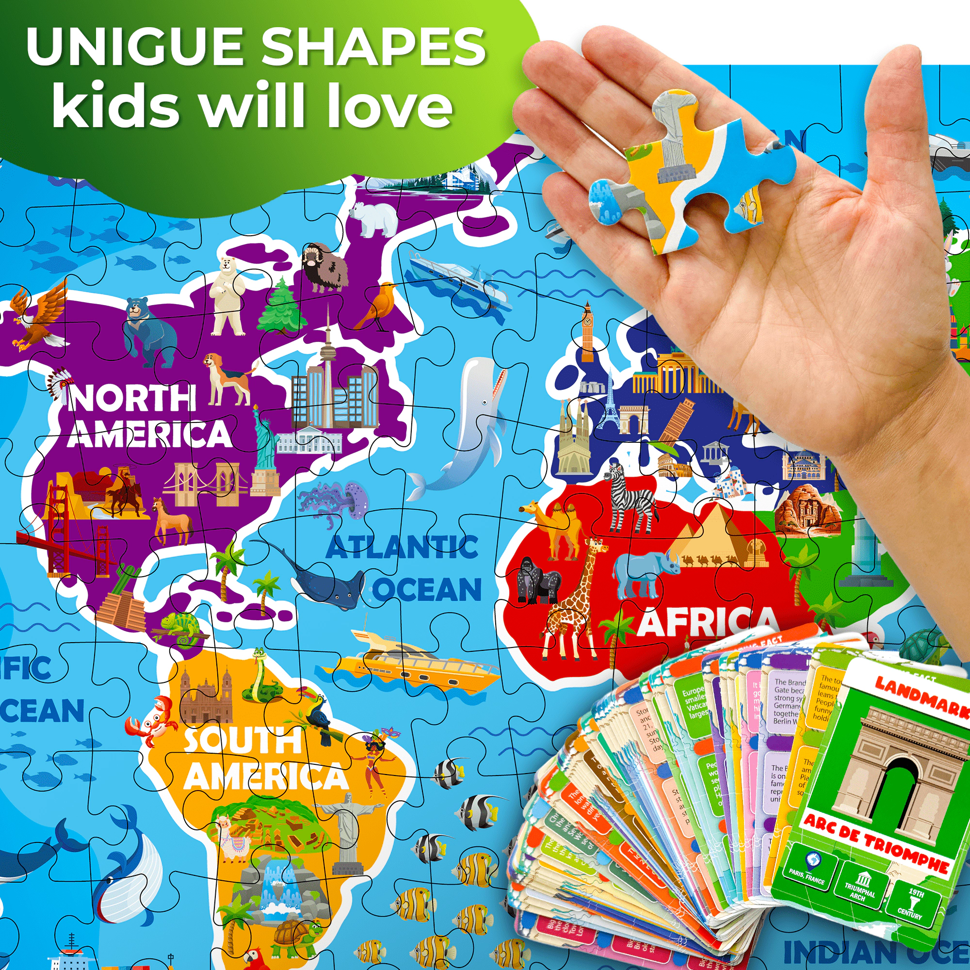 QUOKKA Search & Find Riddle Jigsaw Puzzles, 70 150 Piece Educational Puzzles for Kids Ages 3-8, Animals