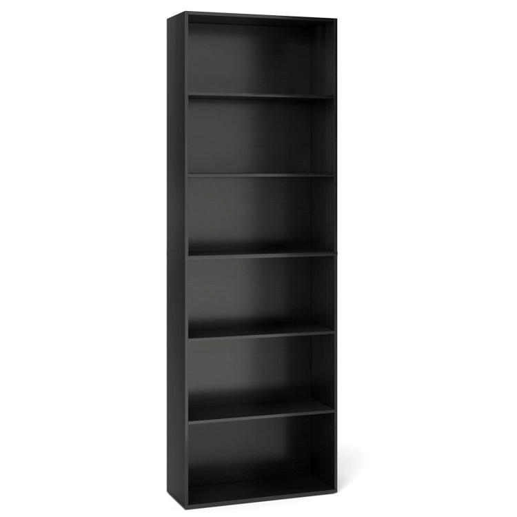 Hivvago 6-Tier Bookcase with 6 Open Shelves and Anti-Toppling Kits