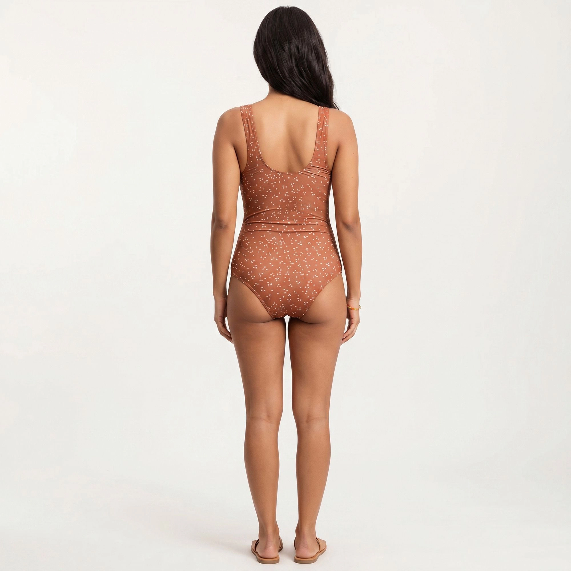Anna-Kaci Women Polka Dot Cutout Maternity Swimsuit - Knot Front Detail