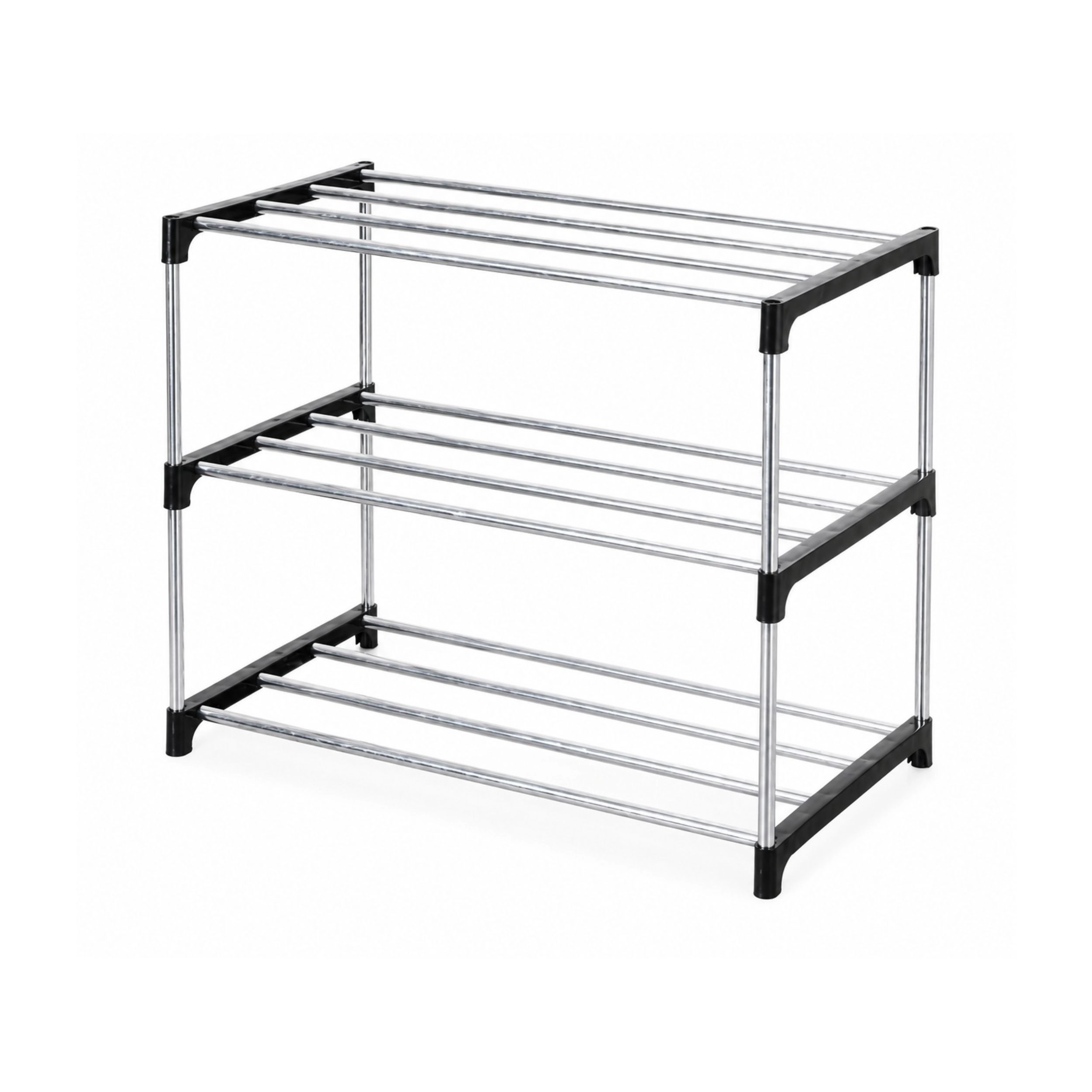 Stock Preferred Stackable 3 Tier Small Shoe Rack Space Saving Organizer for Entryway Closet and Hallway
