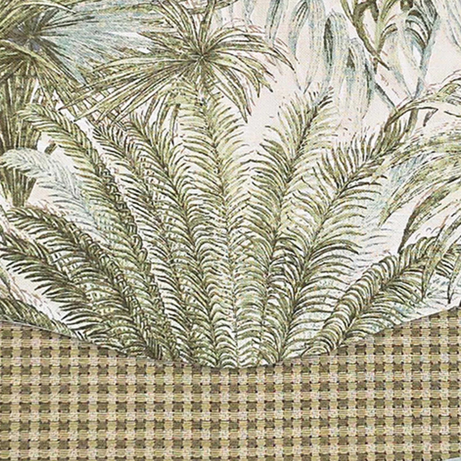 RLF Home Helecho Glory 100% Cotton Rod Pocket Lined  Window Valance 50" x 16" Green