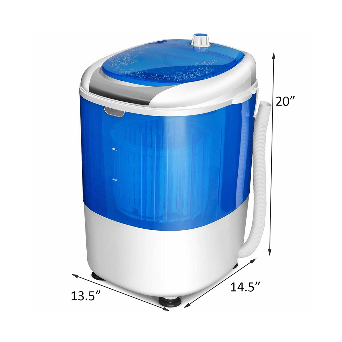 SUGIFT Portable Semi Auto Washing Machine and Dryer 5.5-lb Capacity Blue PP Housing