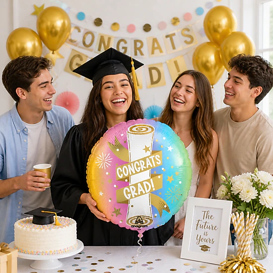LoonBalloon Graduation Party Foil Balloon, Color: Pastel - JCPenney