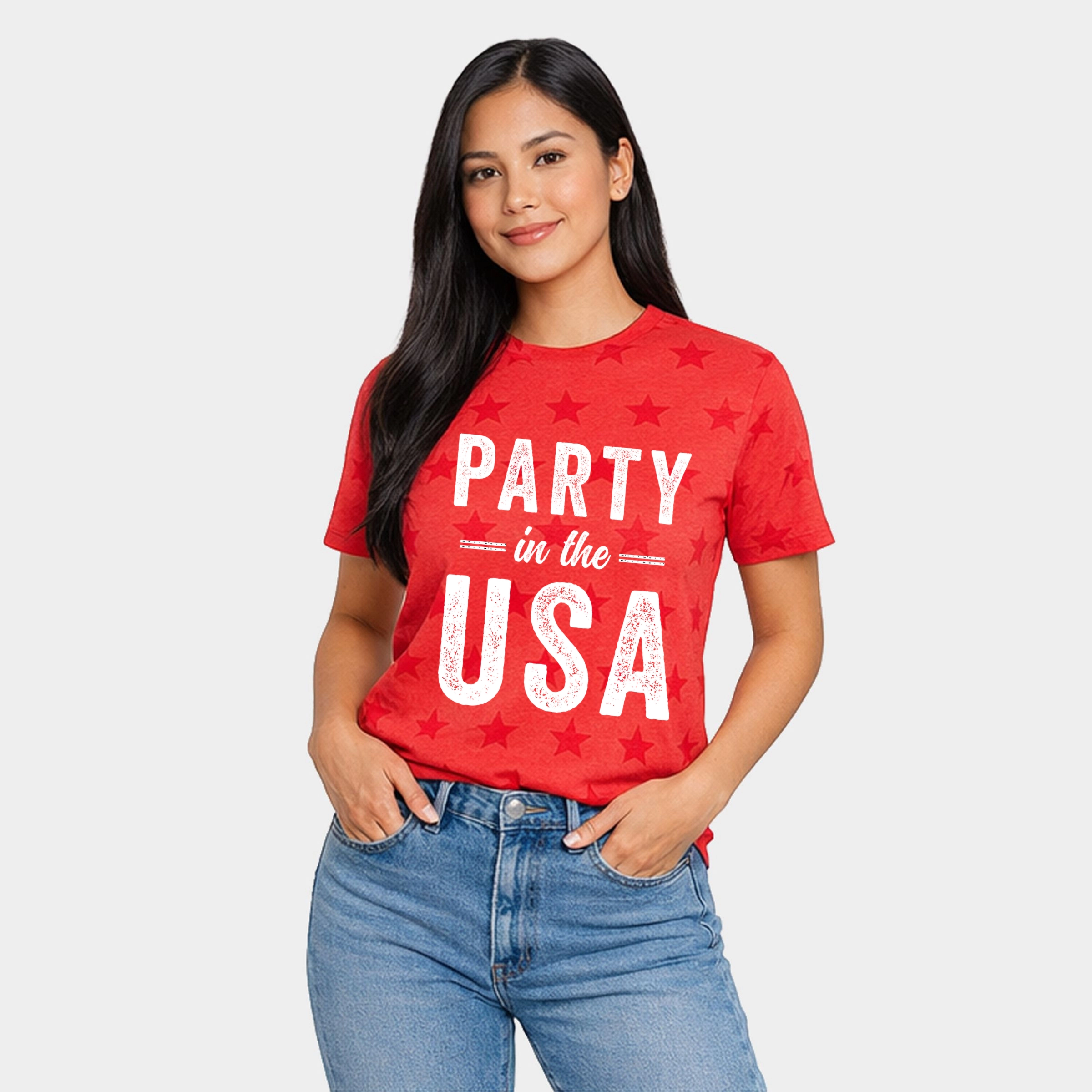 Simply Sage Market - Party the USA Women's Short Sleeve Star Tee