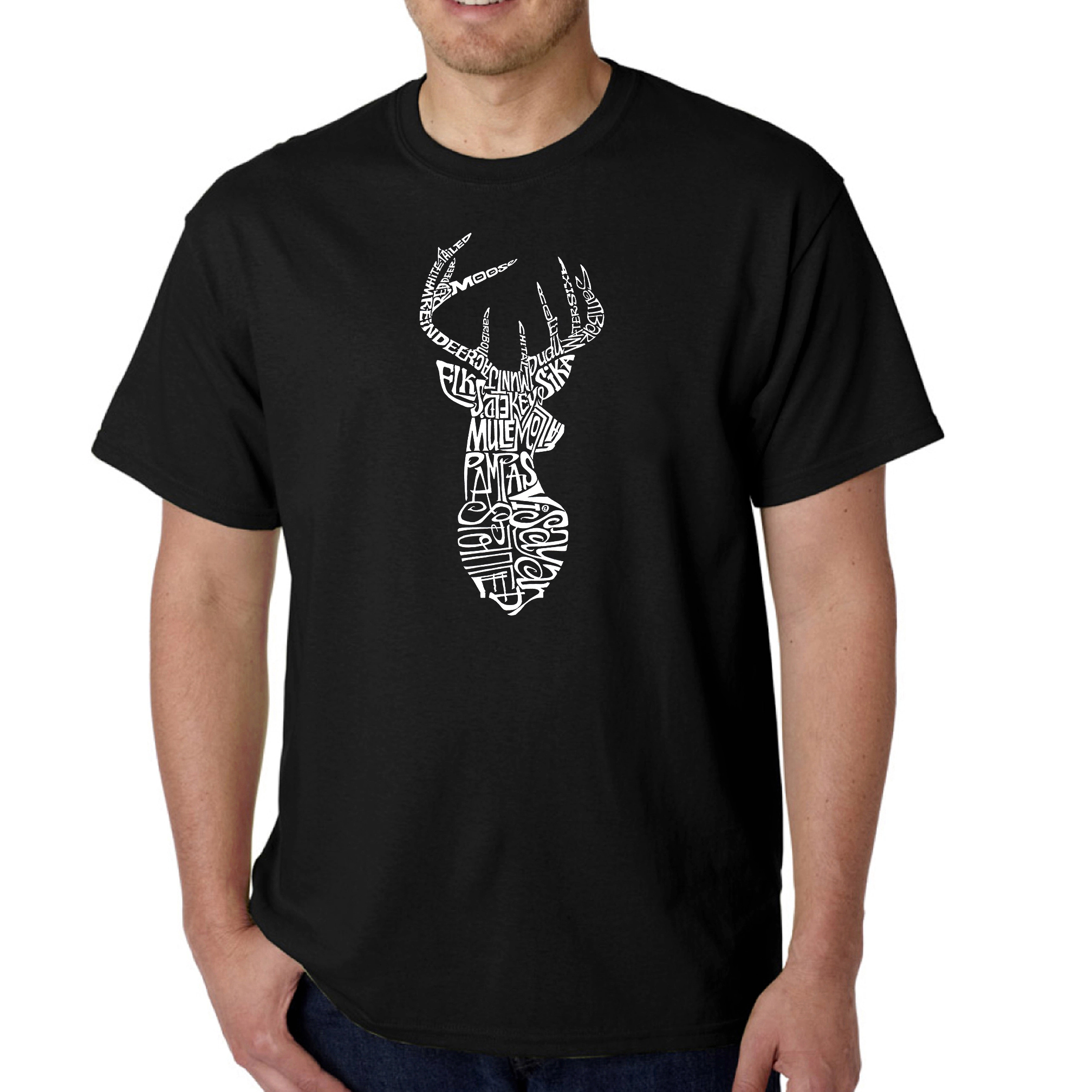 LA Pop Art Men's Word T-Shirt - Types of Deer