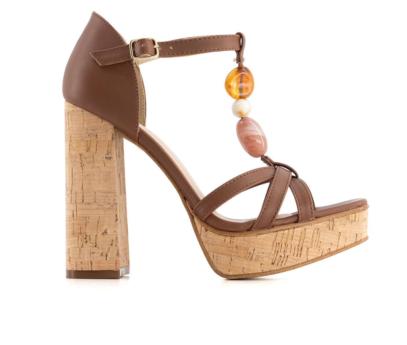 Andrea Womens High Heel Sandals With Ornamental Stones