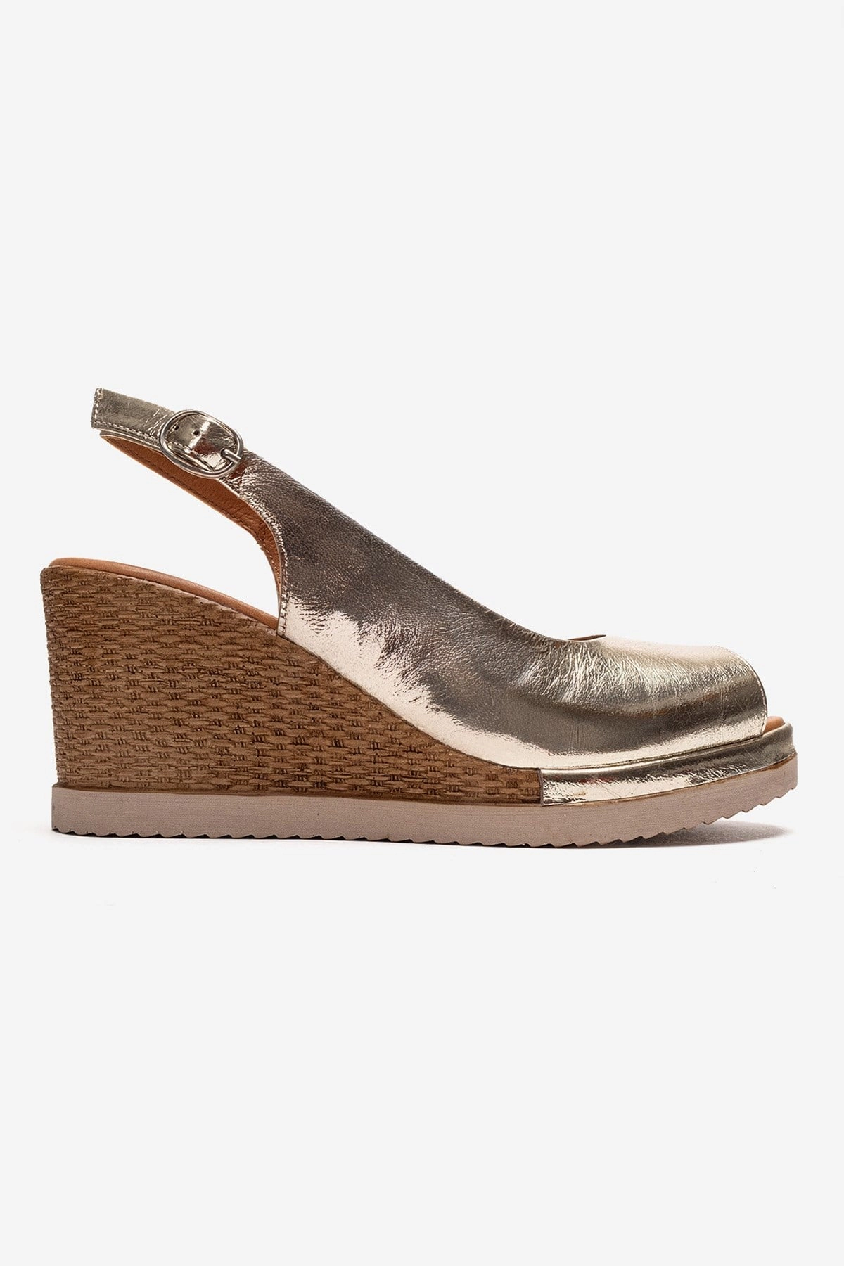 Forever & Always Womens Helina Leather Wedge Sandals