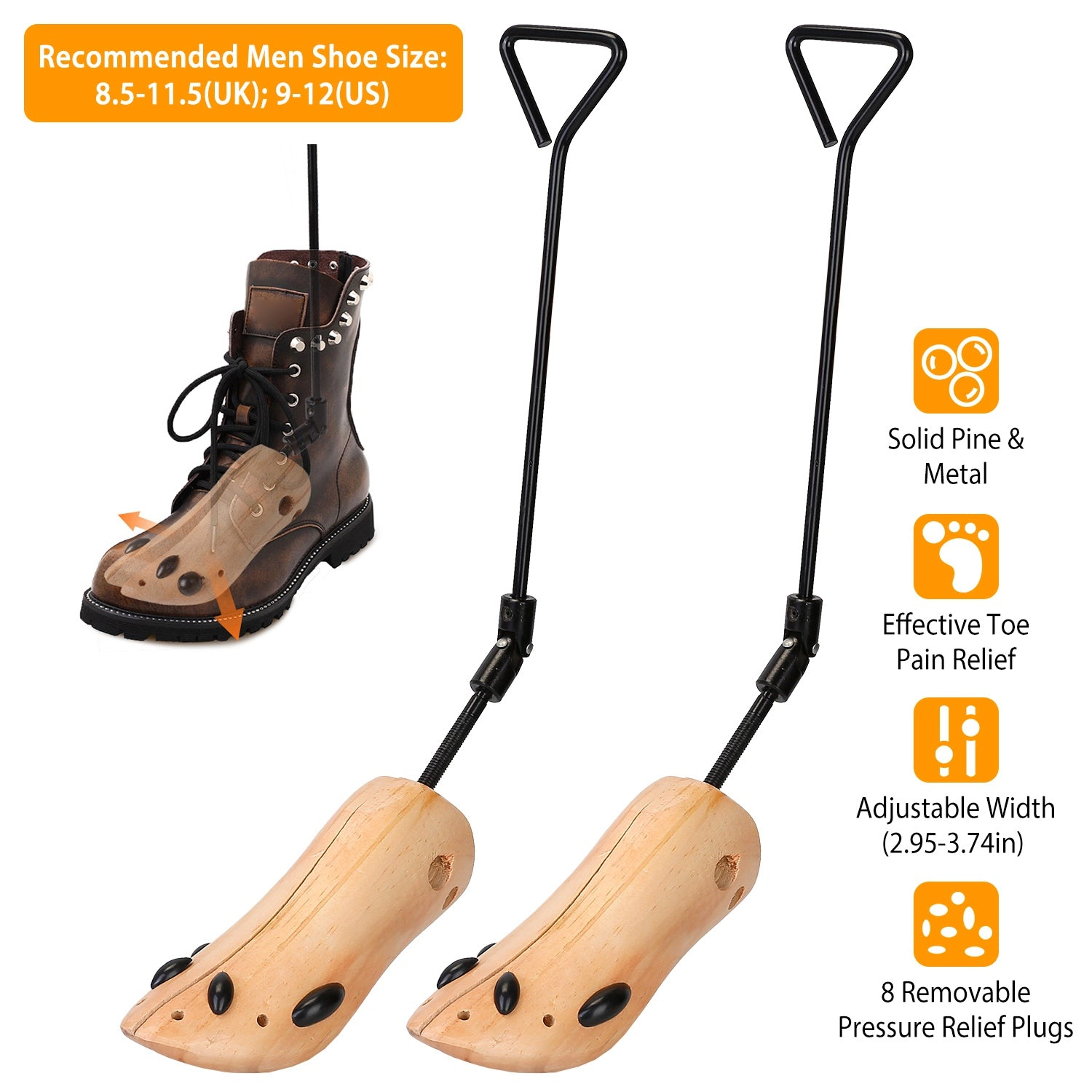GBruno Adjustable Wooden Boot Stretcher Shaper