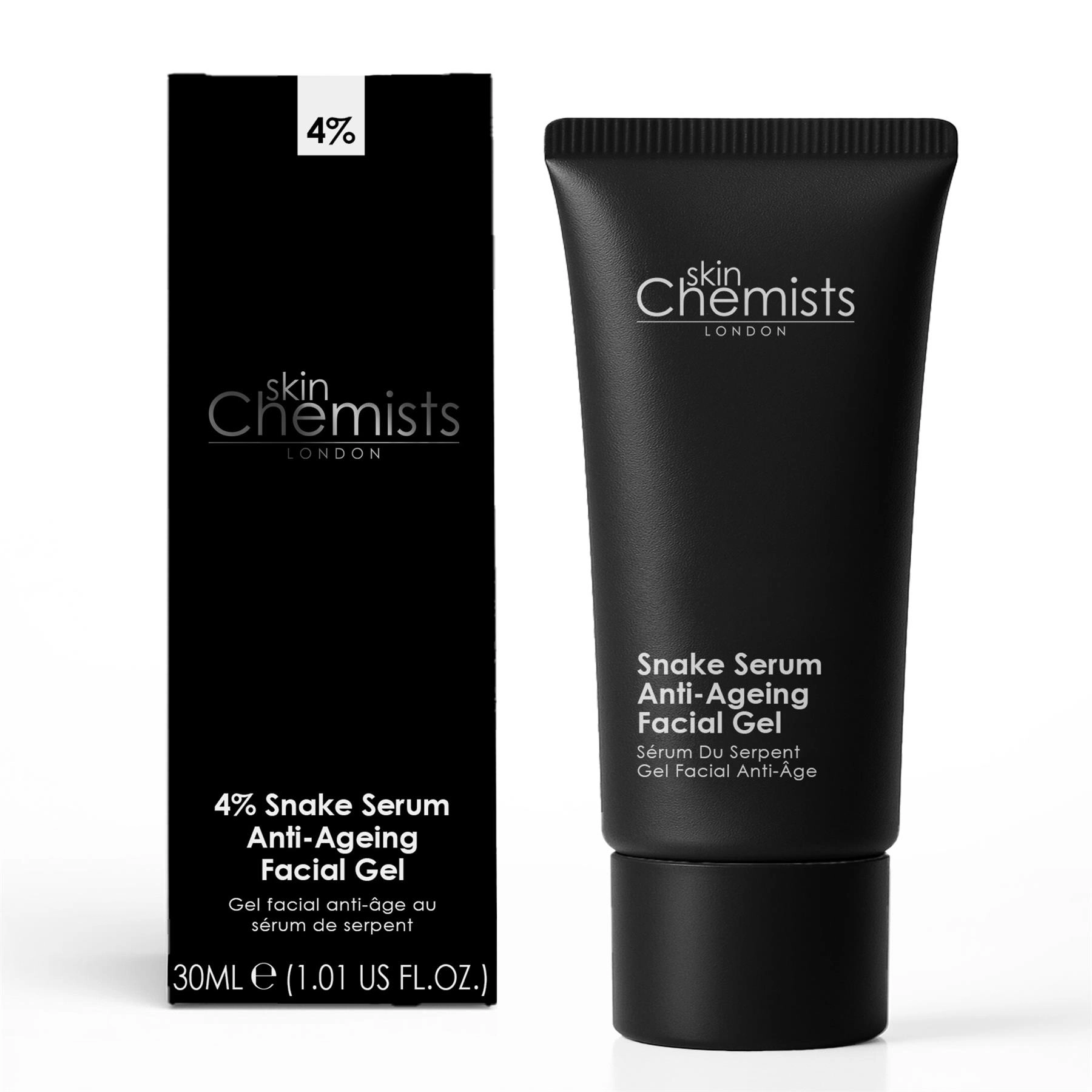 skinChemists Snake Serum Anti-Ageing Facial Gel 30ml - Firms, Smooths Fine Lines & Wrinkles