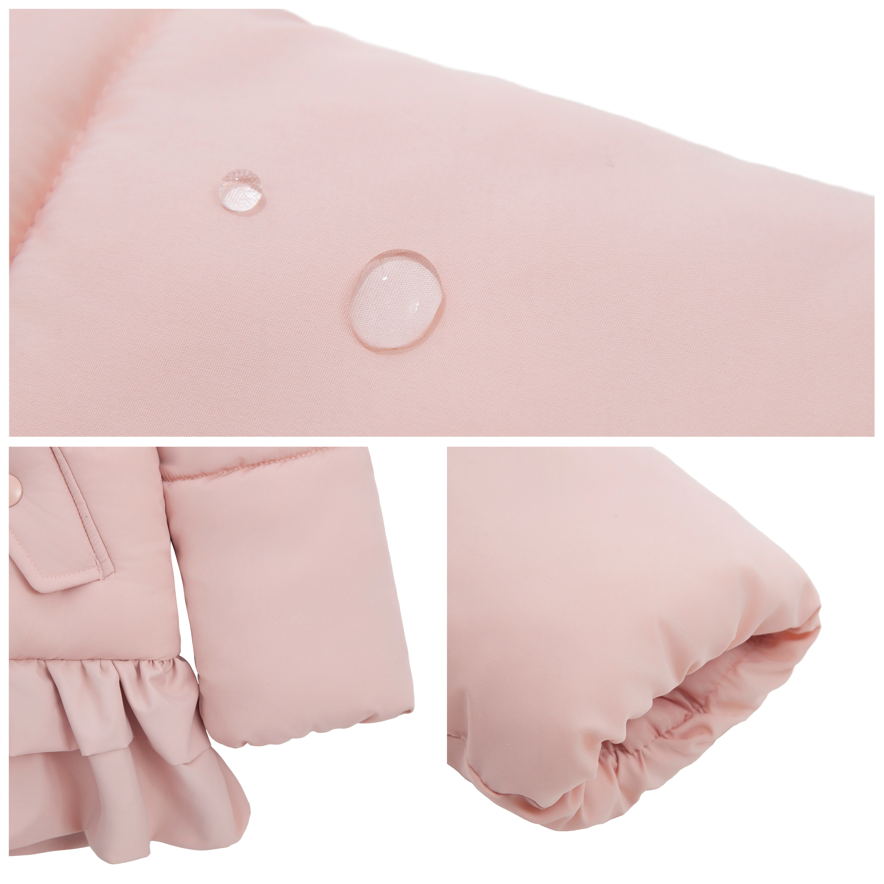 Rokka&Rolla Toddler Girls Rosie Fleece-Lined Ruffle Puffer Coat