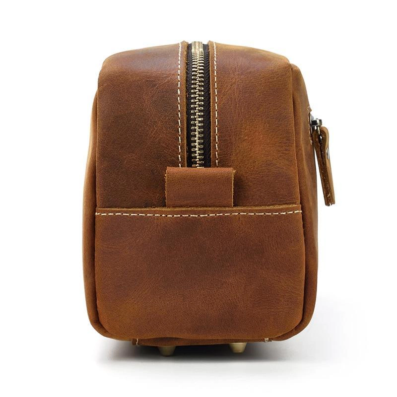 Steel Horse Leather Unisex The Wanderer Toiletry Bag |