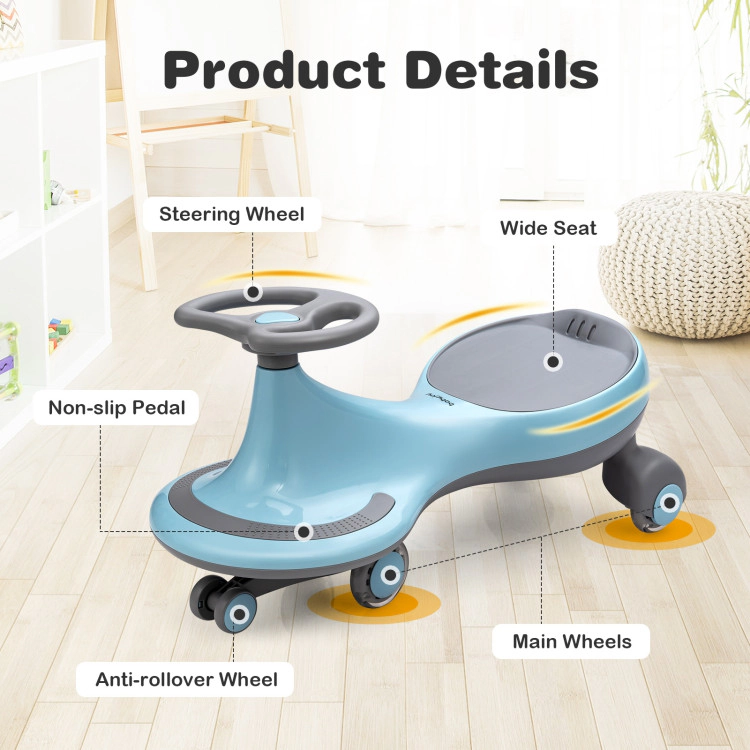 Hivvago Wiggle Car Ride-on Toy with Flashing Wheels