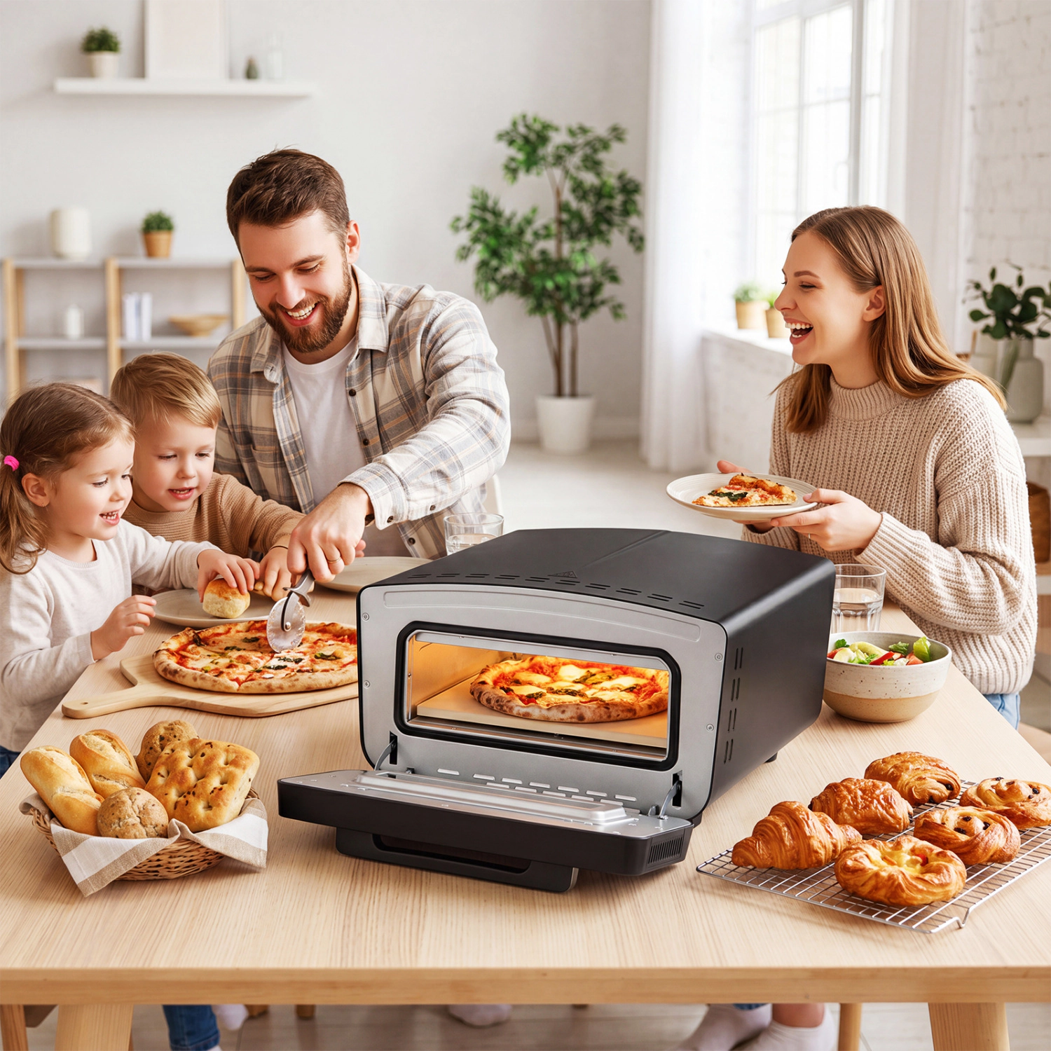 LJG Indoor Electric Pizza Oven for 12" Pizzas with 8 Presets