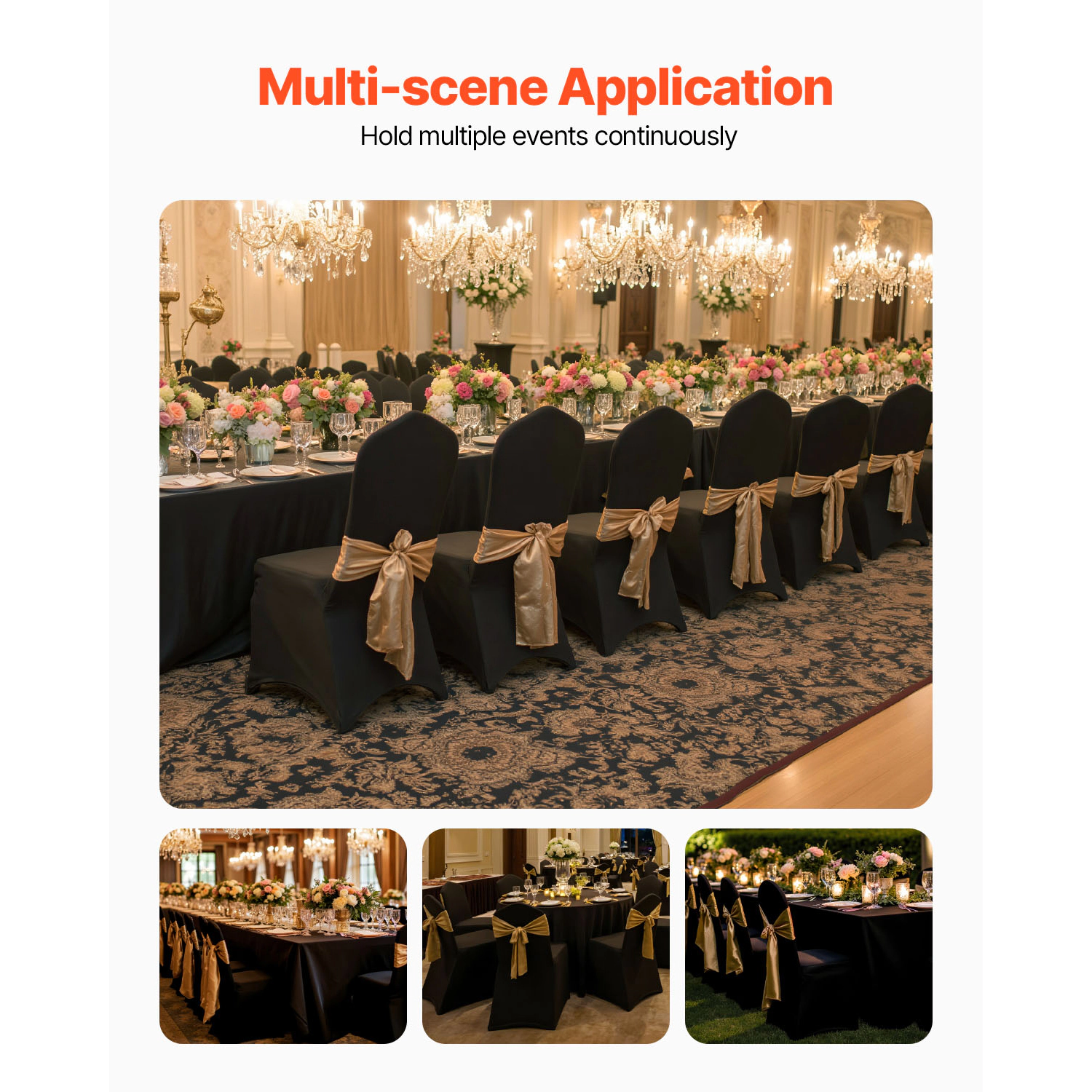 HONGGE Stretch Spandex Folding Chair Covers Universal Fitted Arched Front Cover Removable Washable Protective