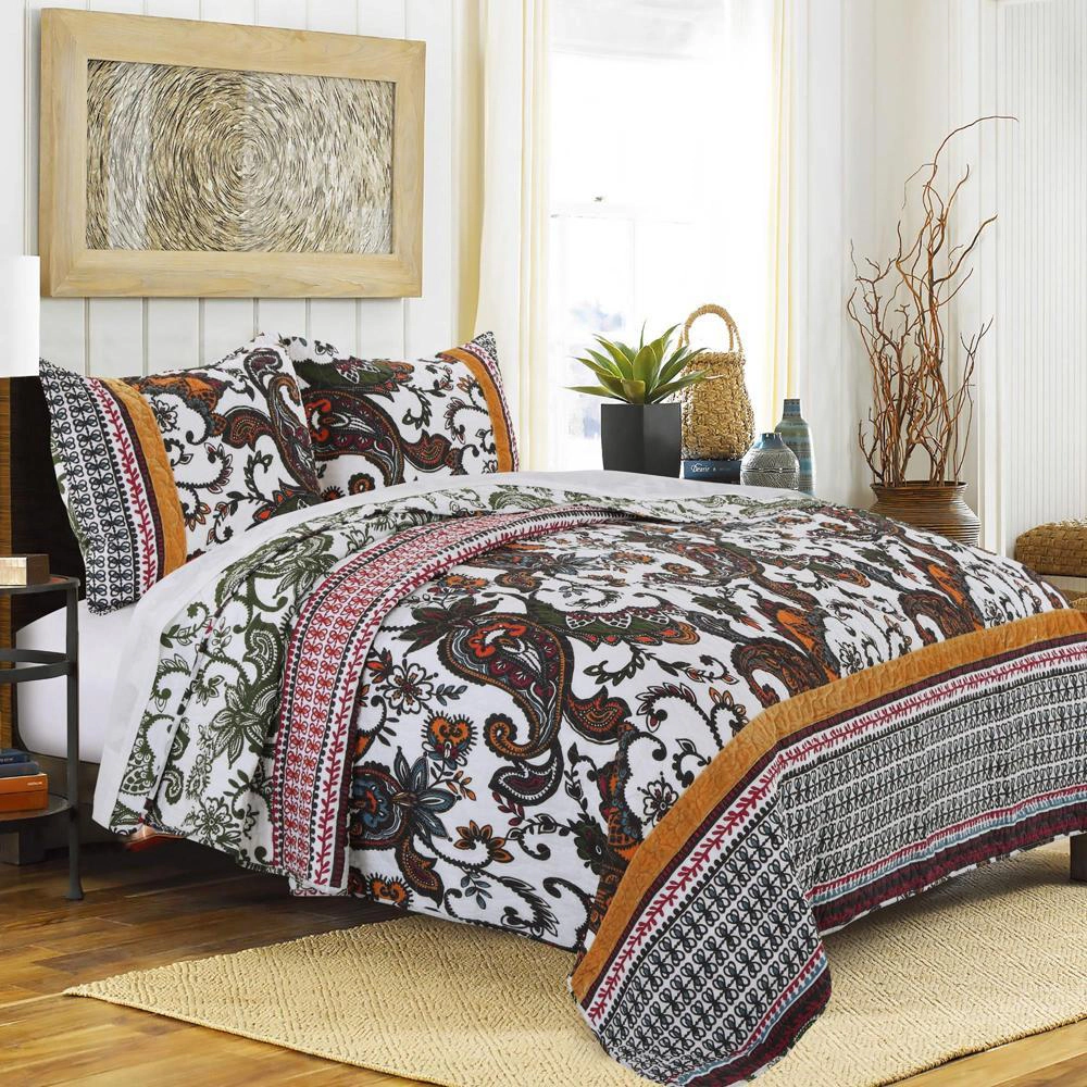 Greenland Home Fashion Orleans Quilt Set 3 Piece