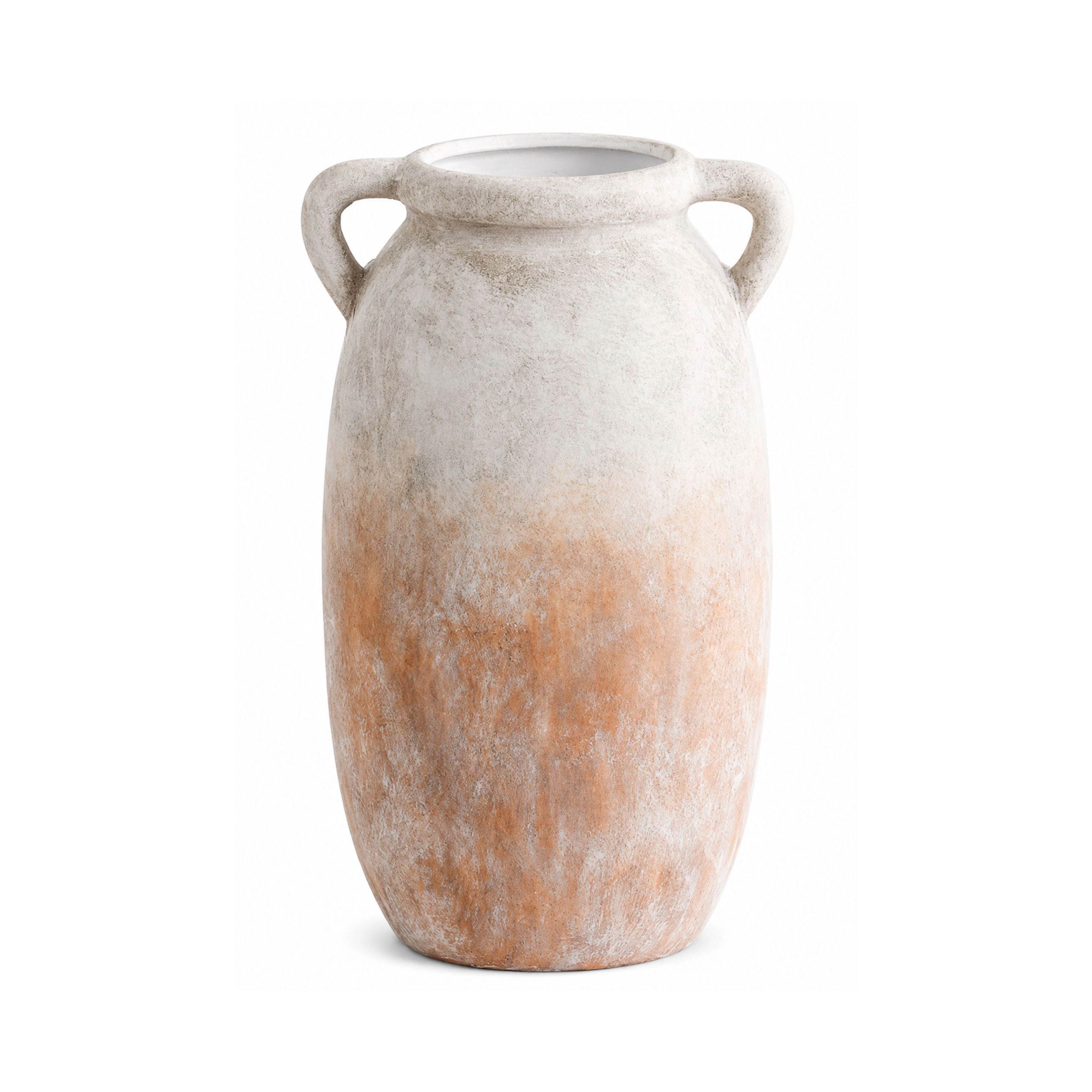 Stock Preferred 12 Inch Rustic Ceramic Flower Vase Farmhouse Tall Terracotta Home Decor